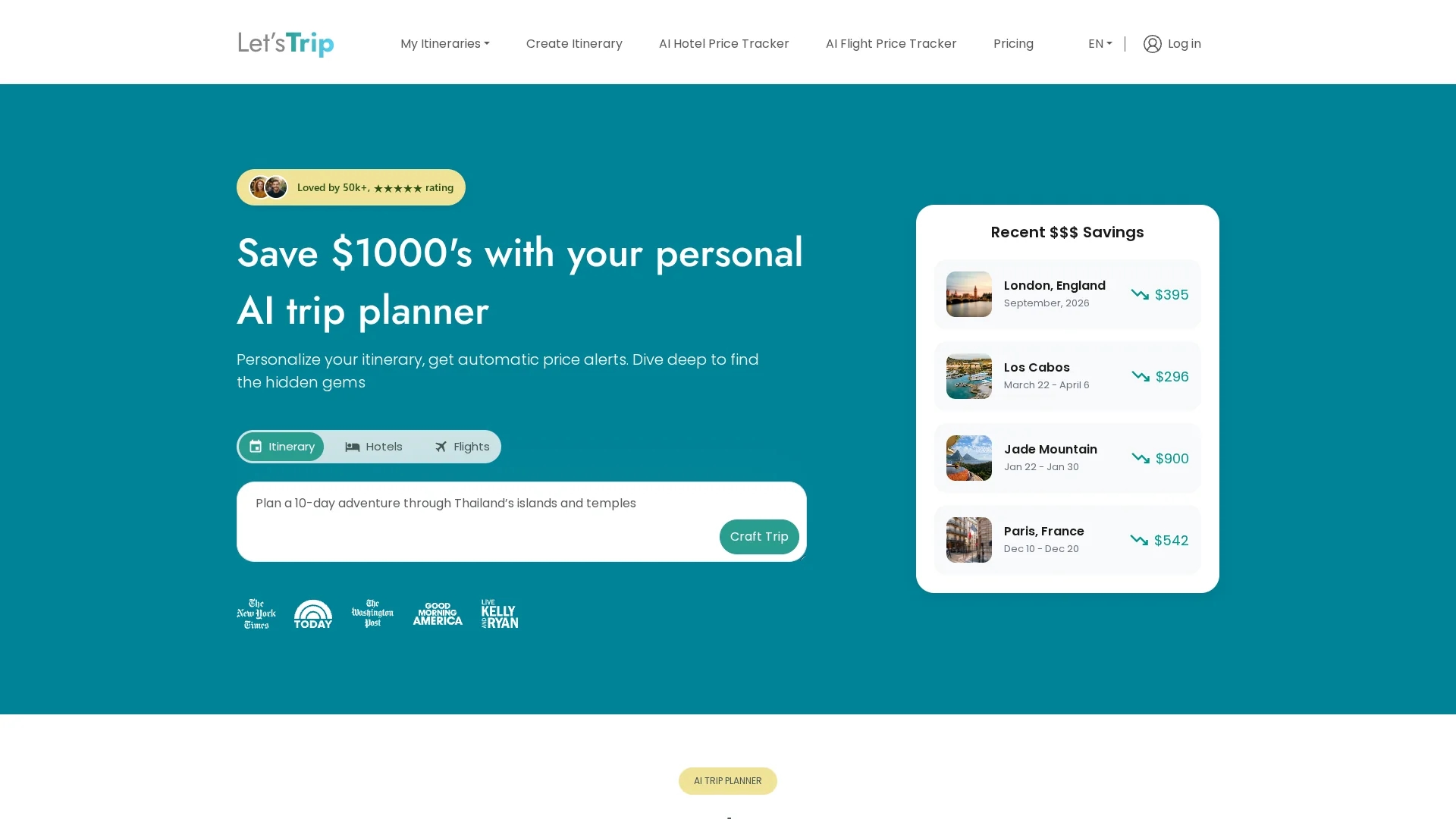 let-s-trip-ai homepage