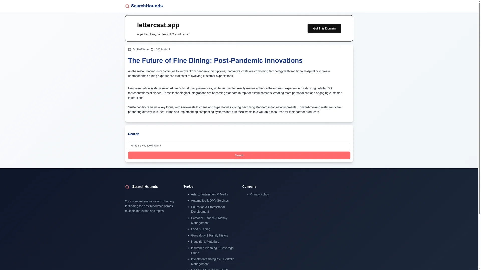 lettercast homepage
