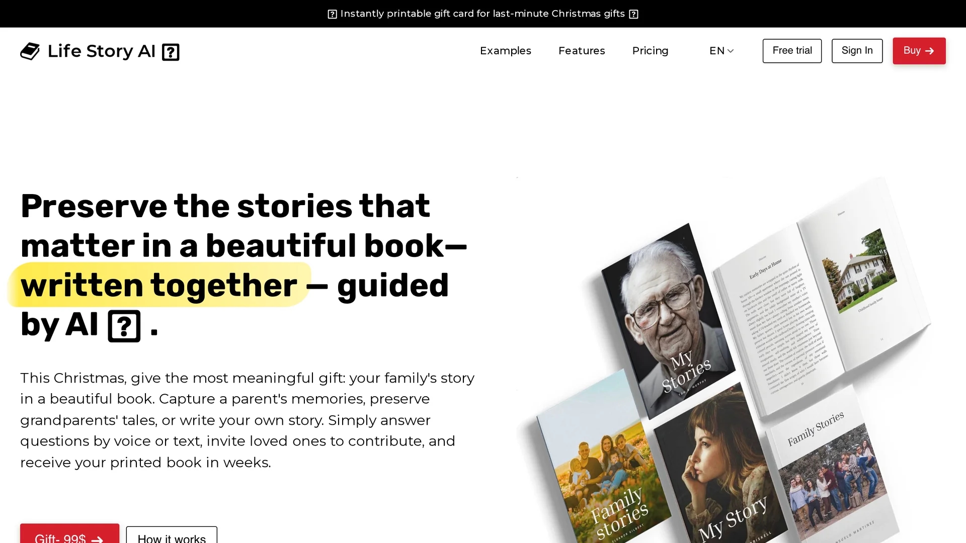 life-story-ai homepage
