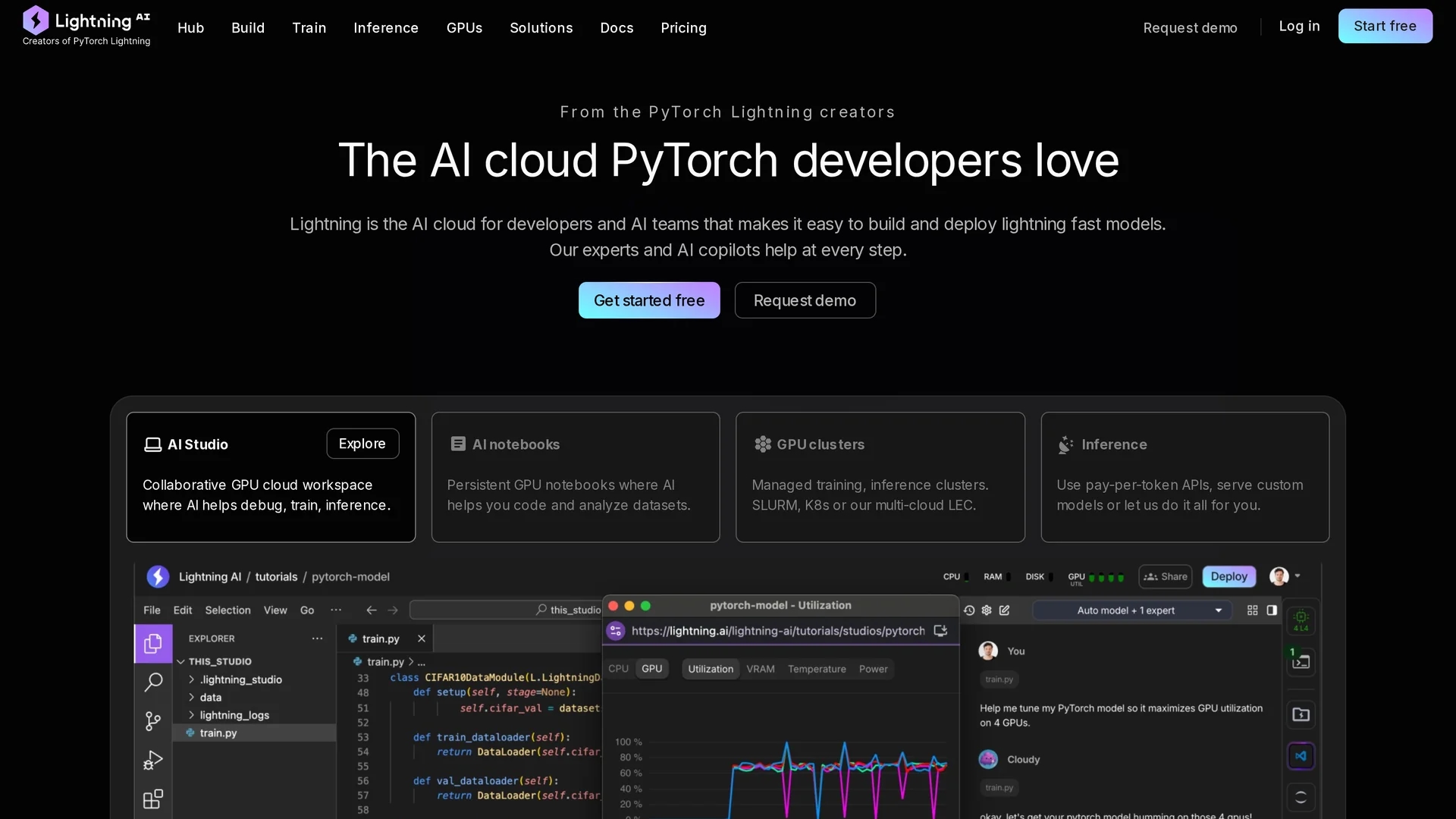 lightning-ai homepage