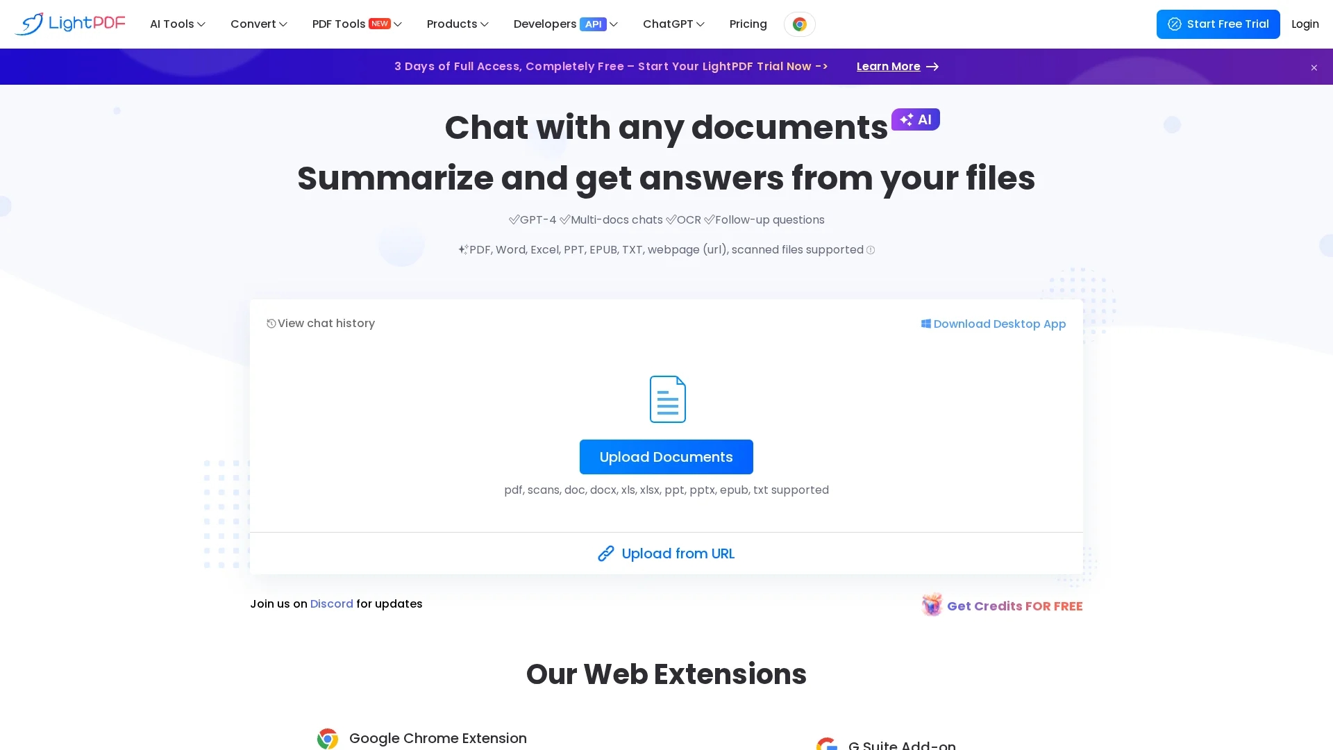 lightpdf homepage