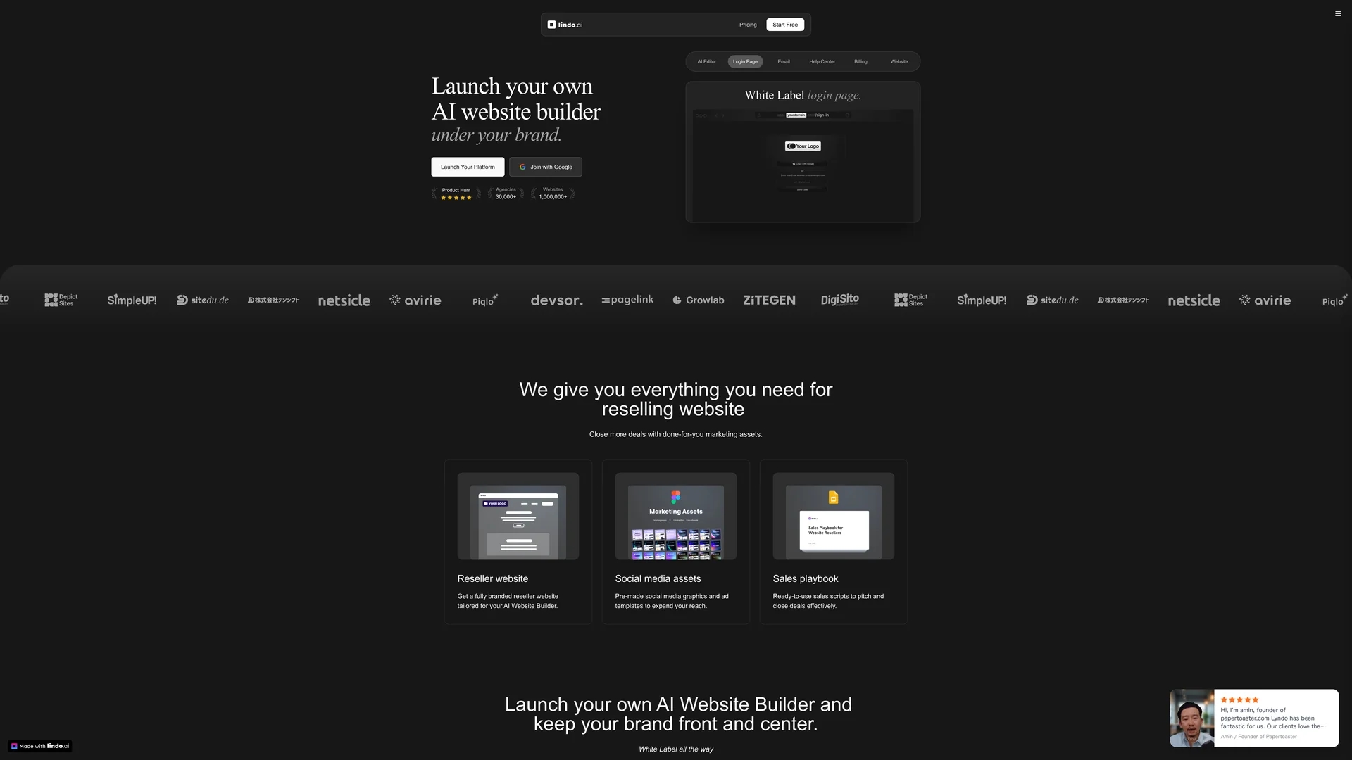 lindo-ai homepage