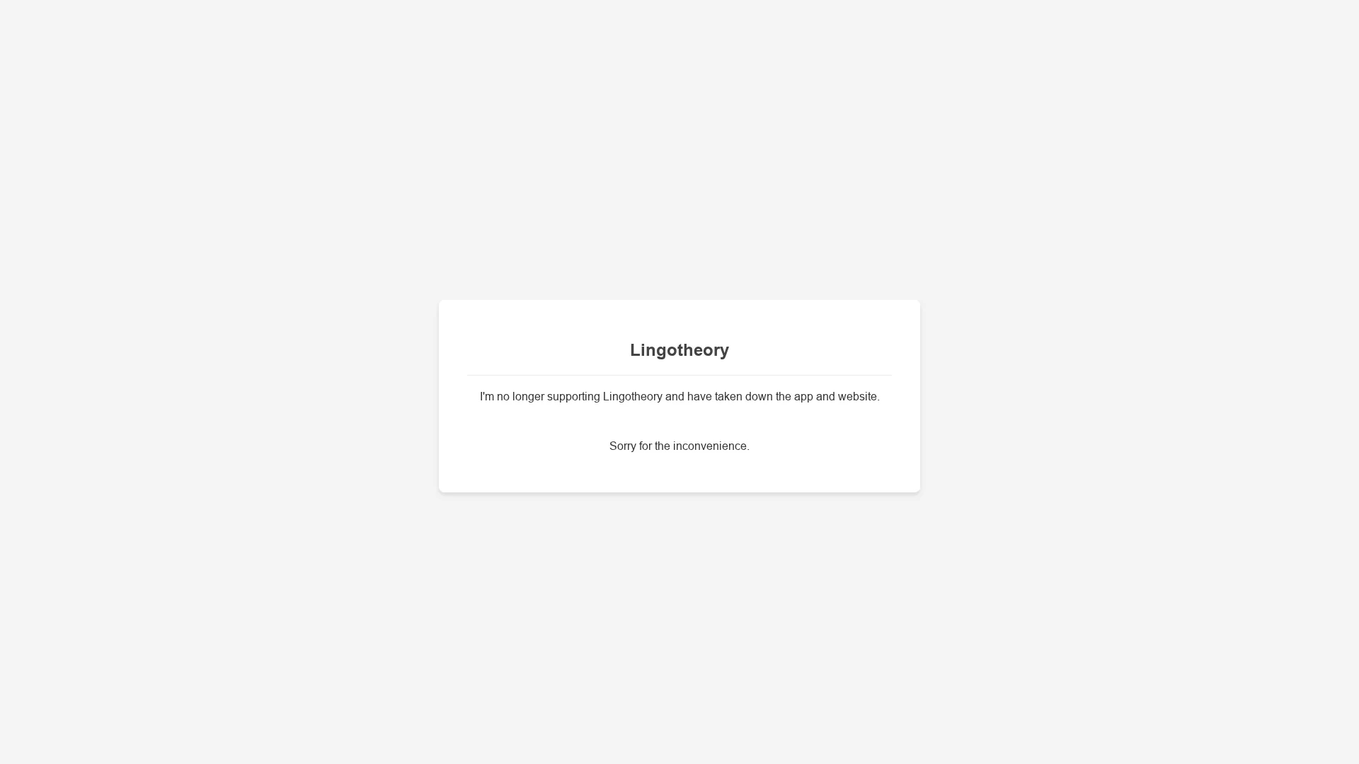 lingotheory homepage