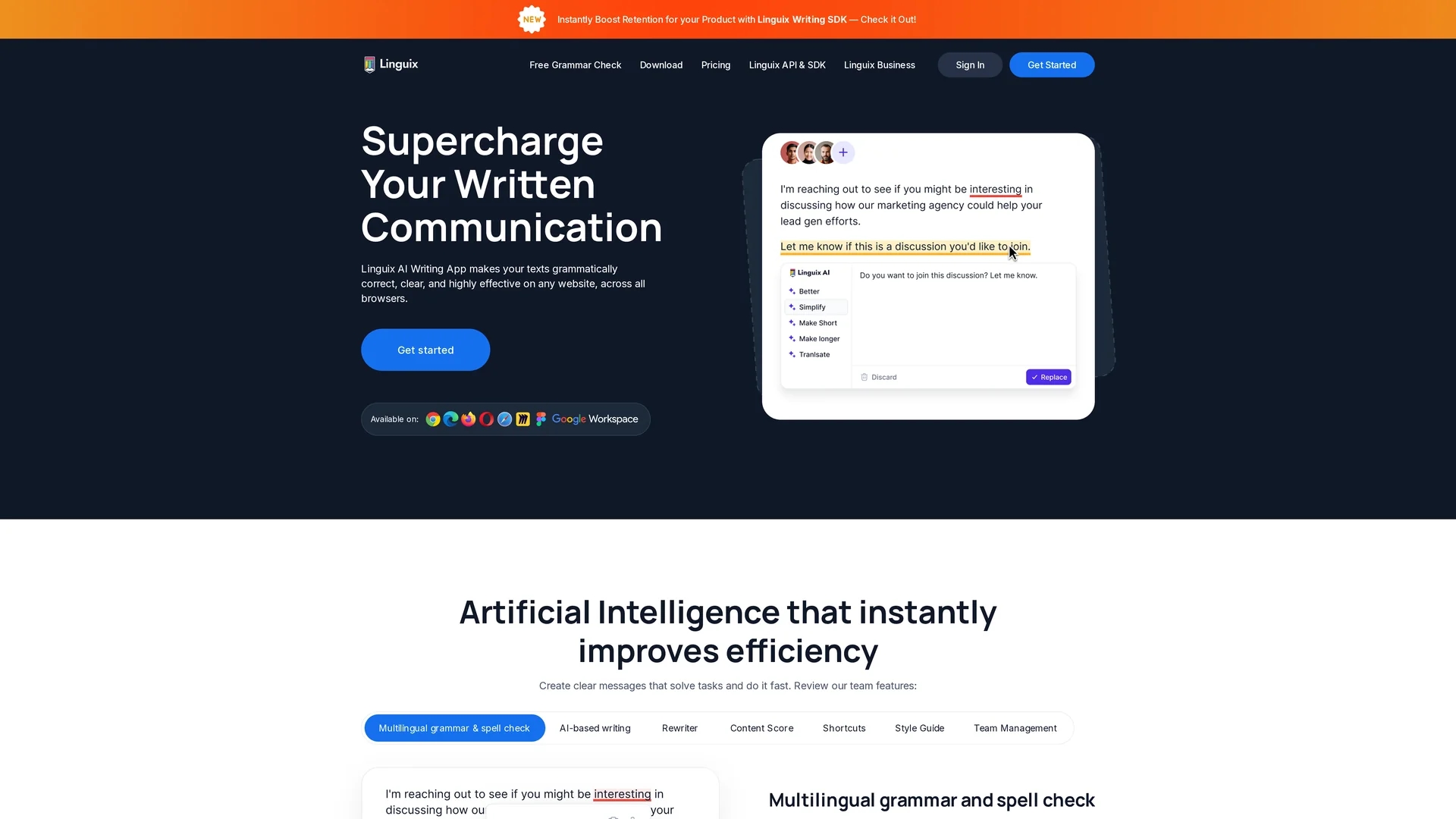 linguix homepage