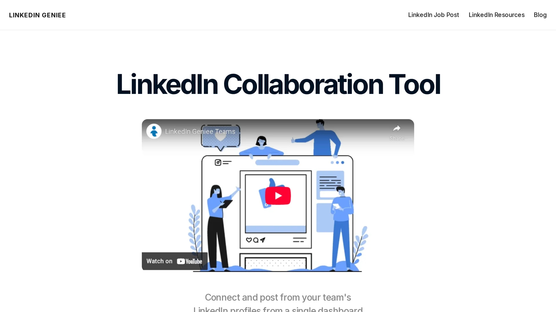 linkedin-geniee homepage