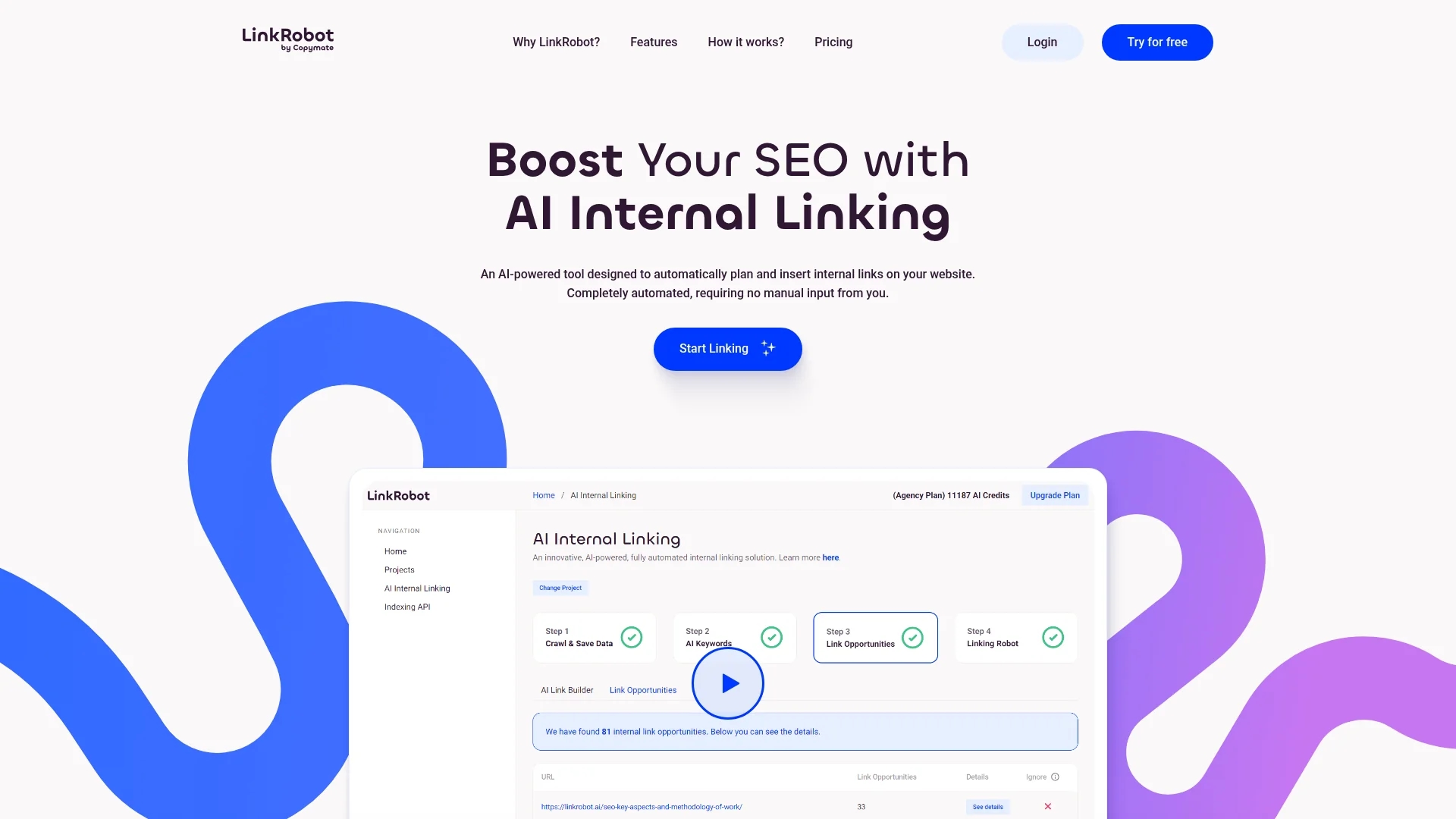 linkrobot-ai homepage