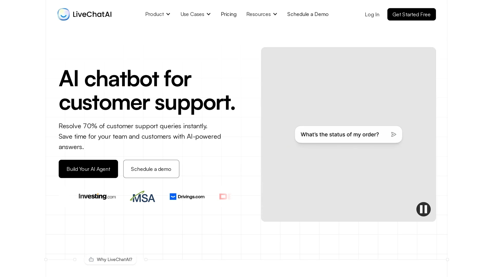 livechatai homepage