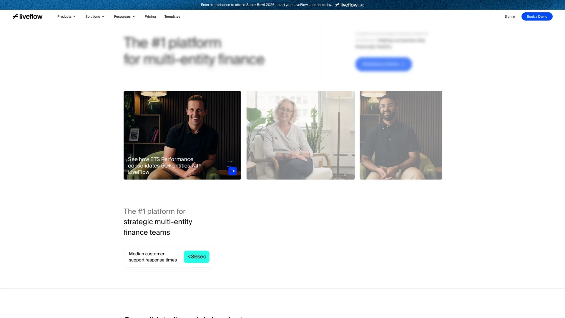 liveflow homepage