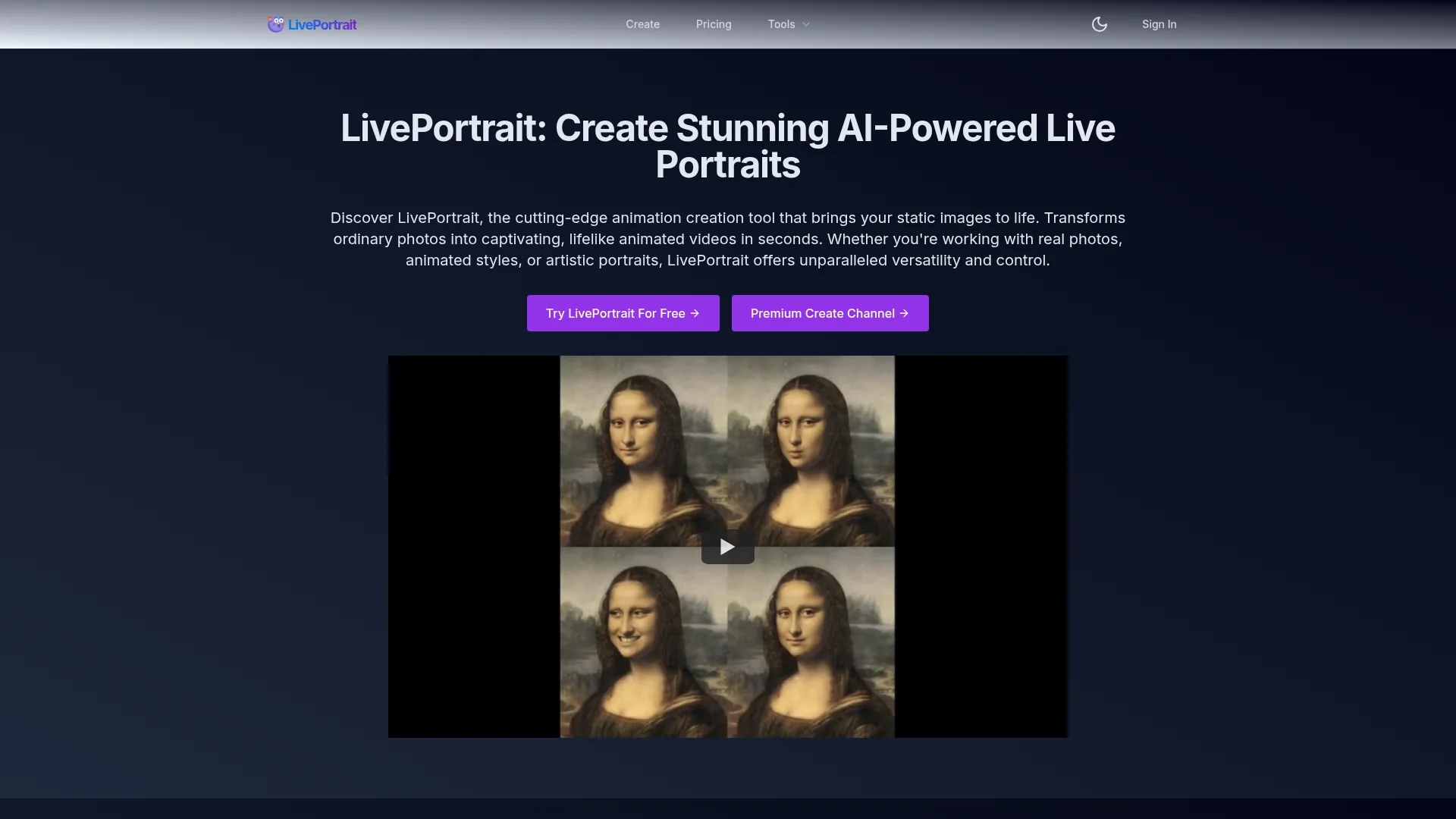 liveportrait homepage