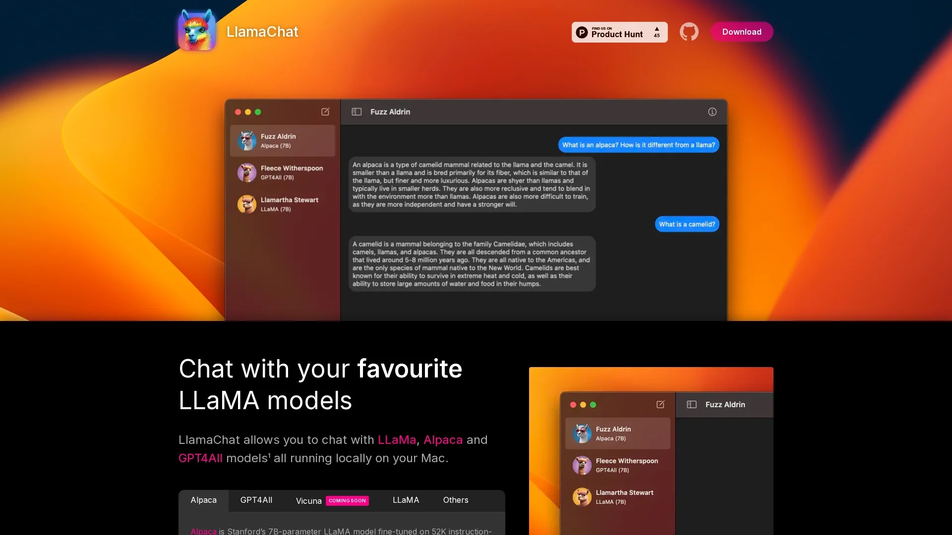 llamachat homepage
