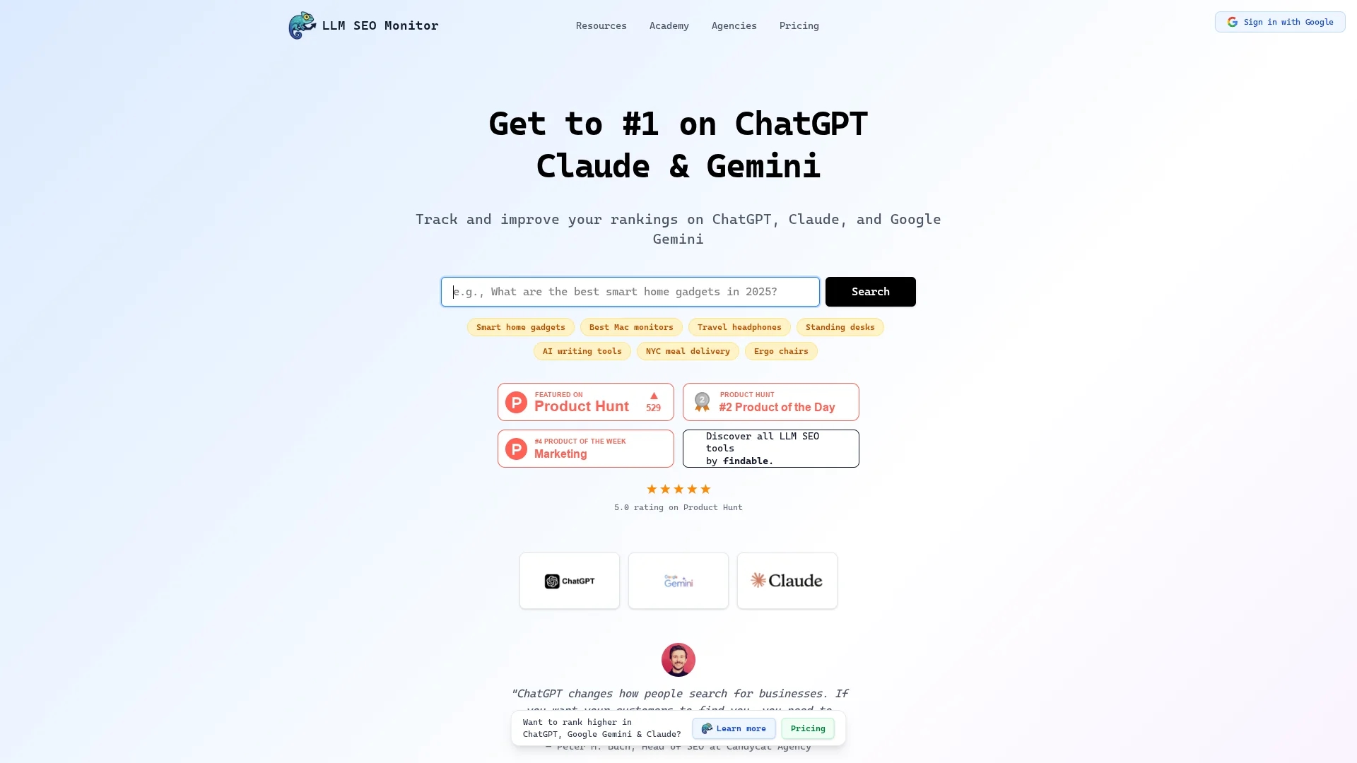 llm-seo-monitor homepage