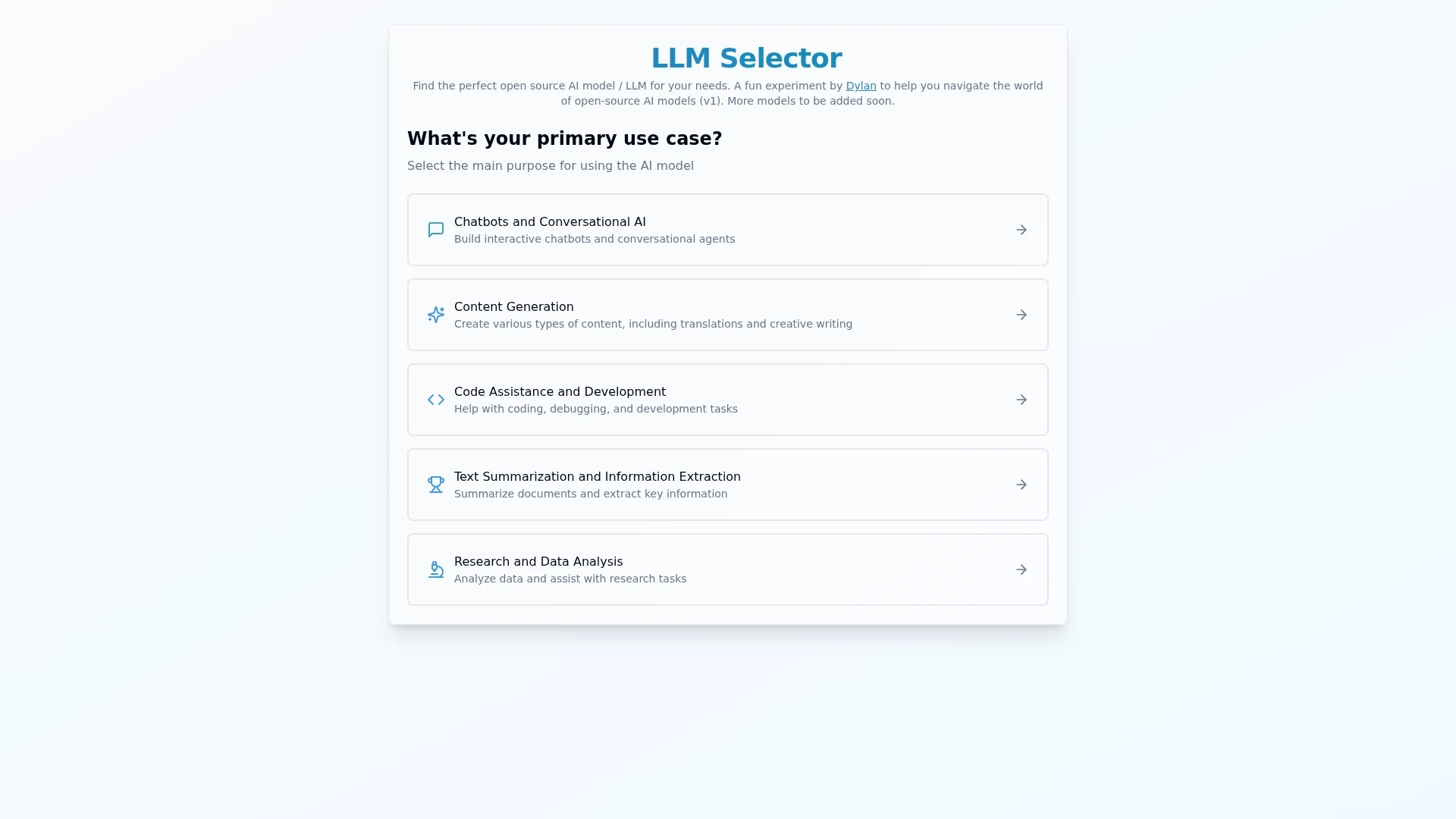 llmselector homepage