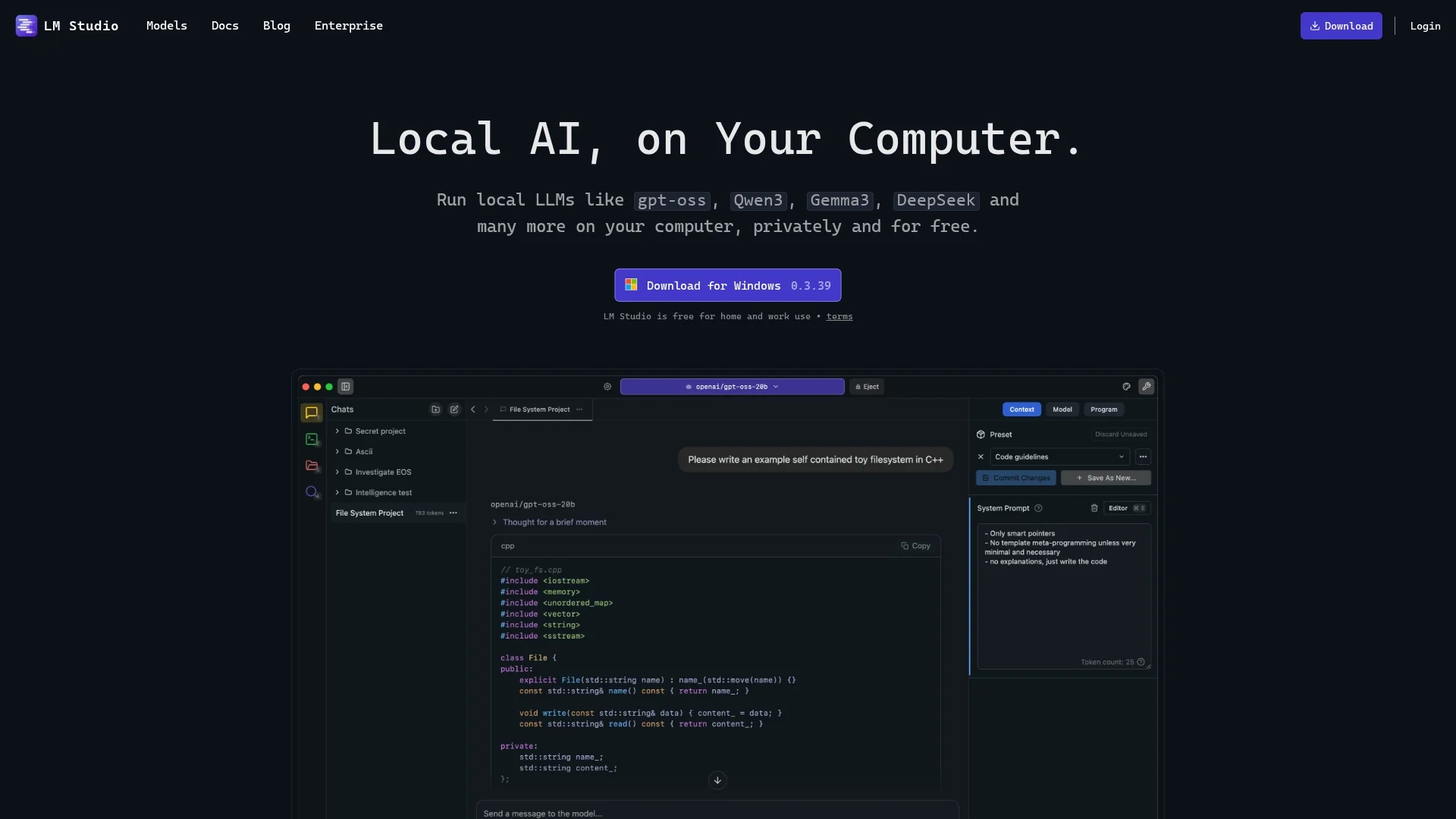 lmstudio-ai homepage