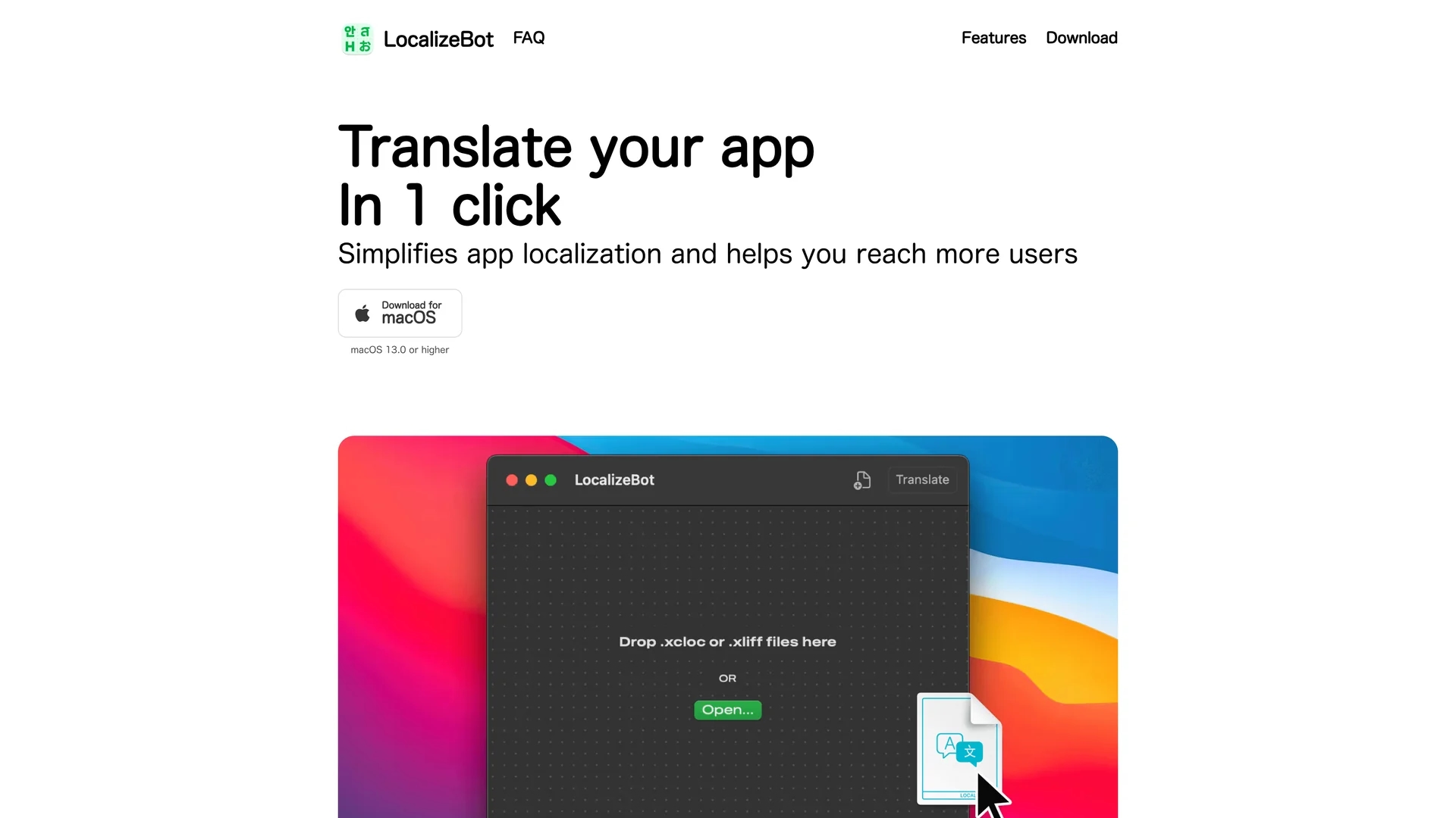 localizebot homepage