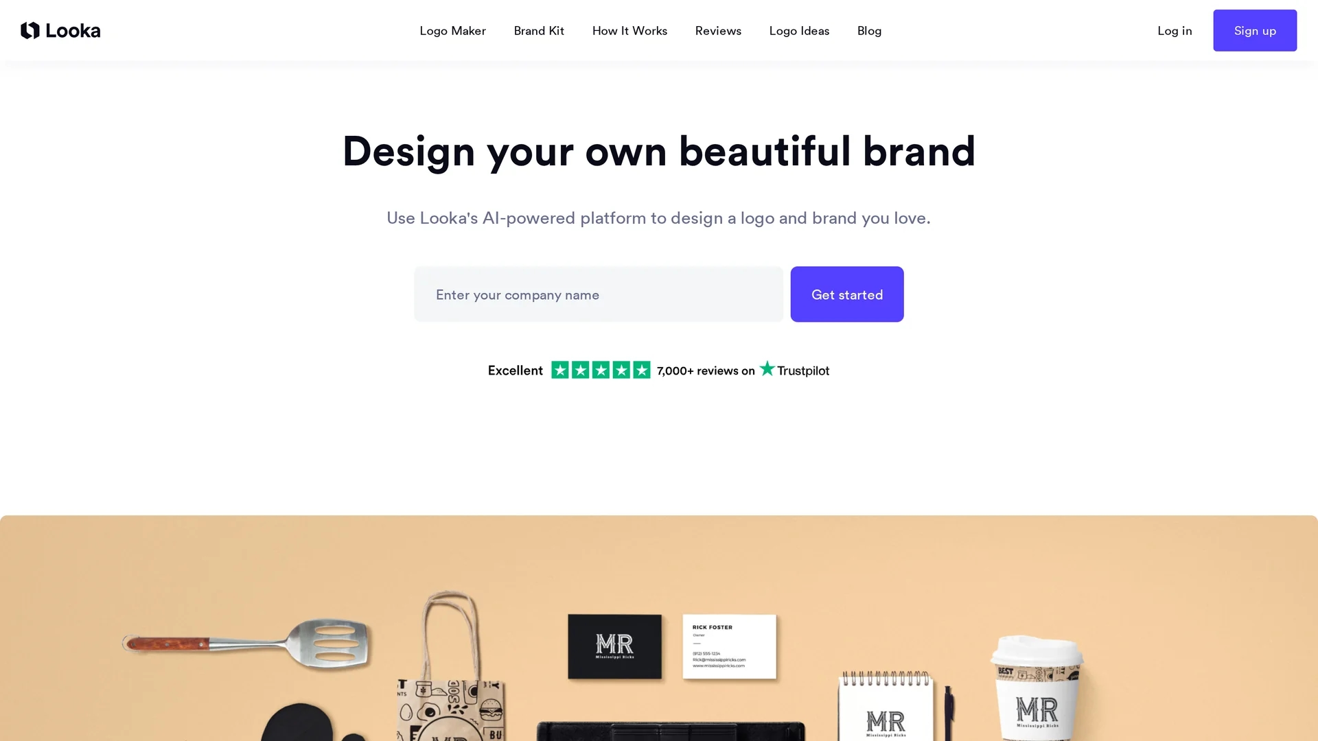 looka homepage