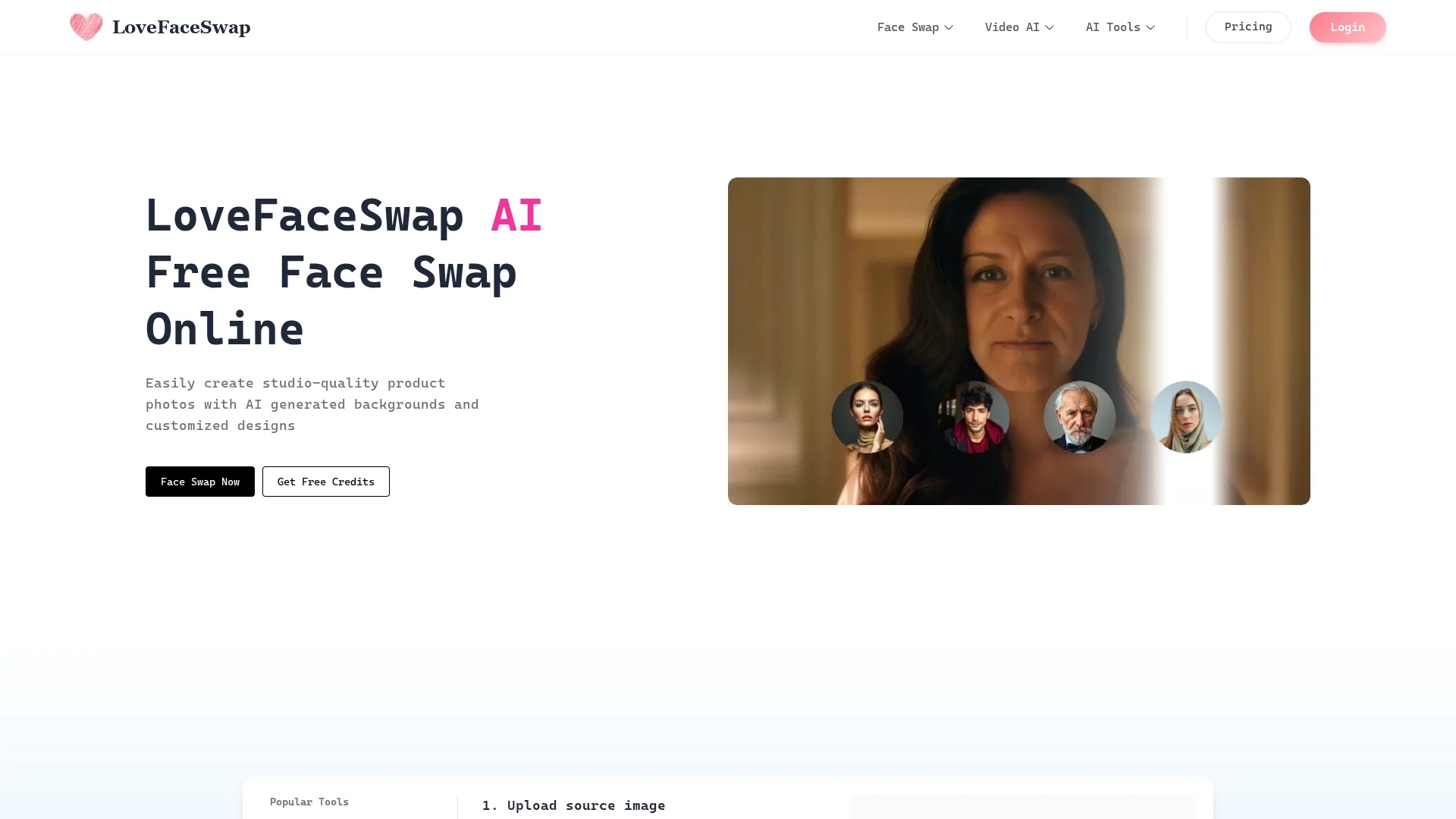 lovefaceswap homepage