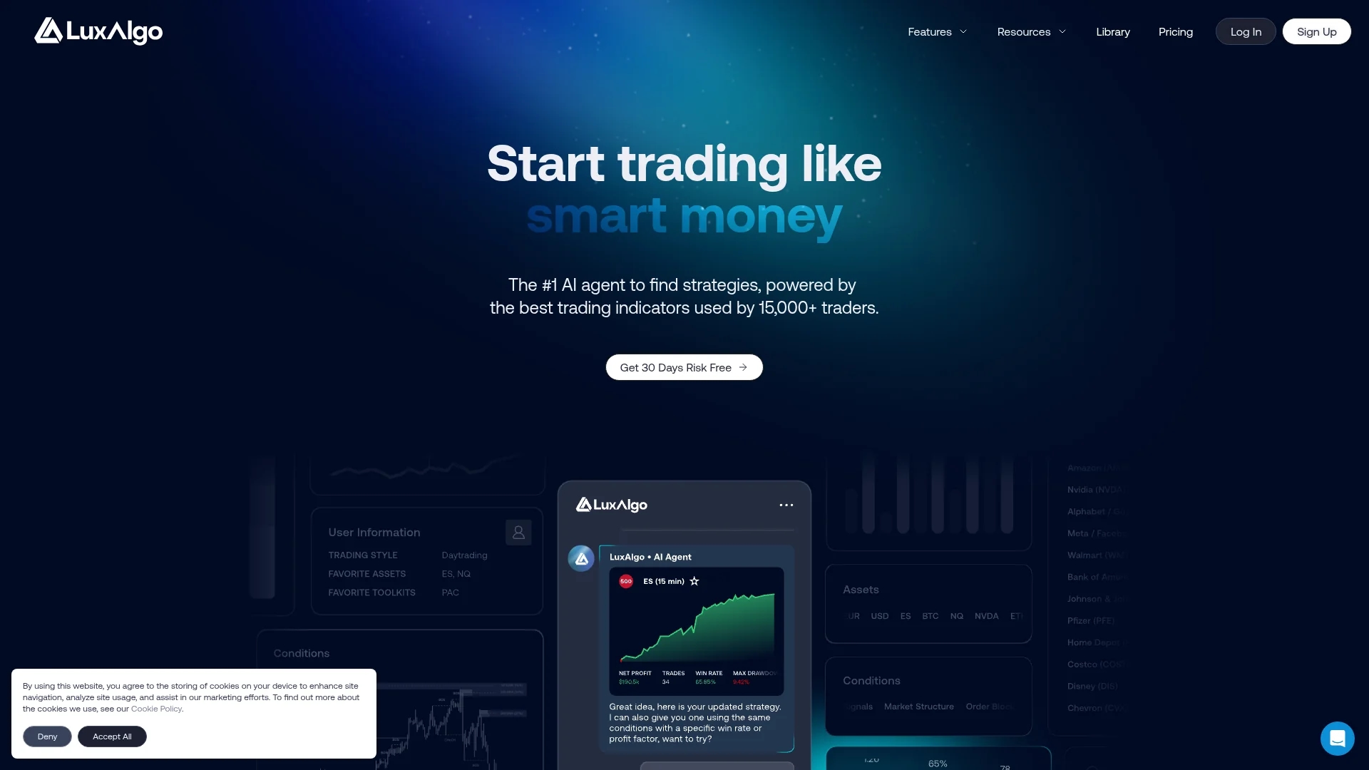 luxalgo homepage