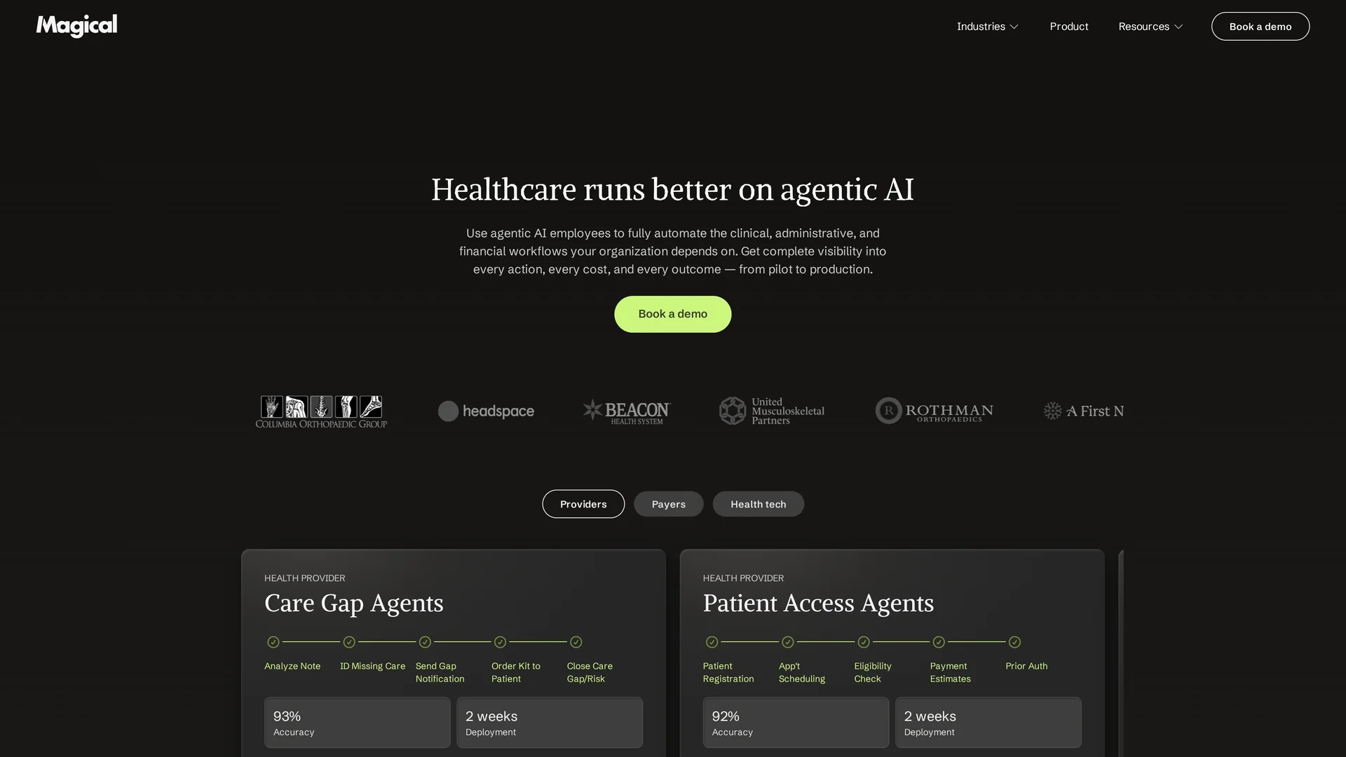 magical-ai homepage