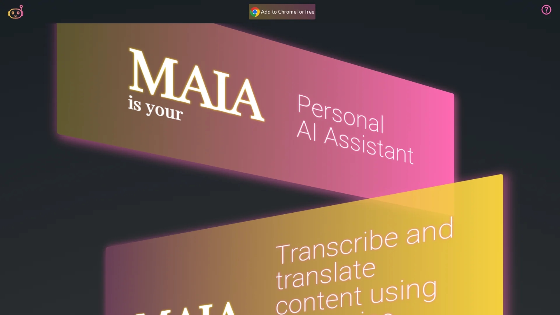 maia-my-ai-assistant homepage