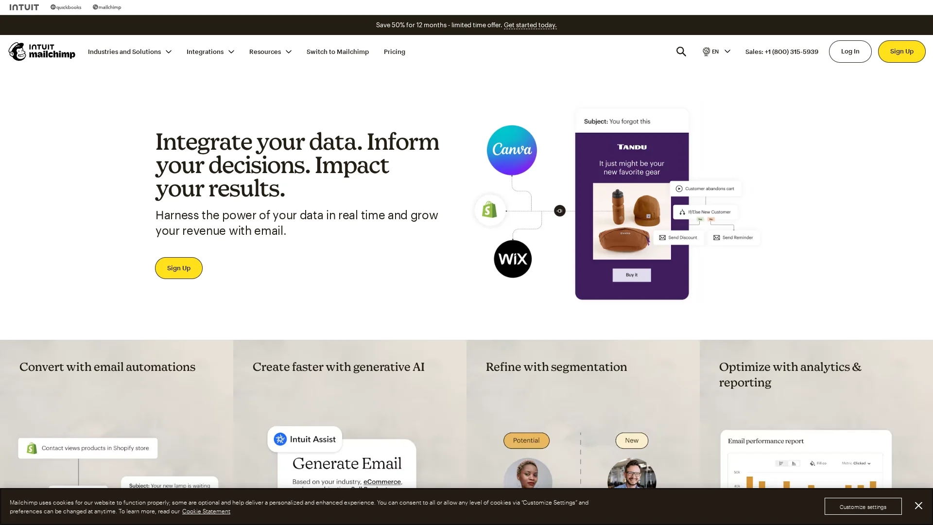 mailchimp homepage