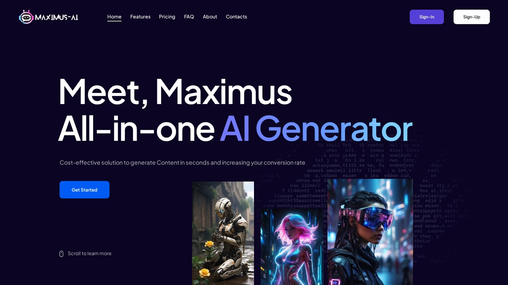 maximusai homepage