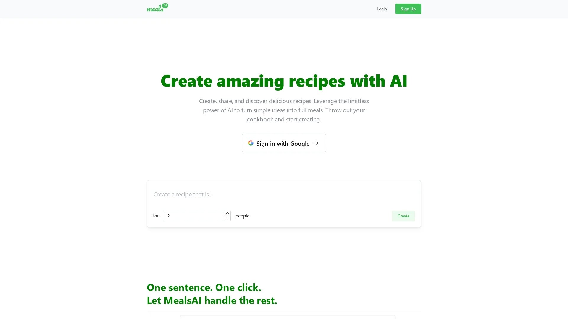 mealsai homepage