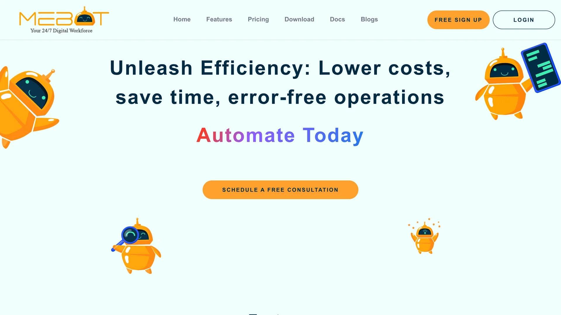 mebot homepage