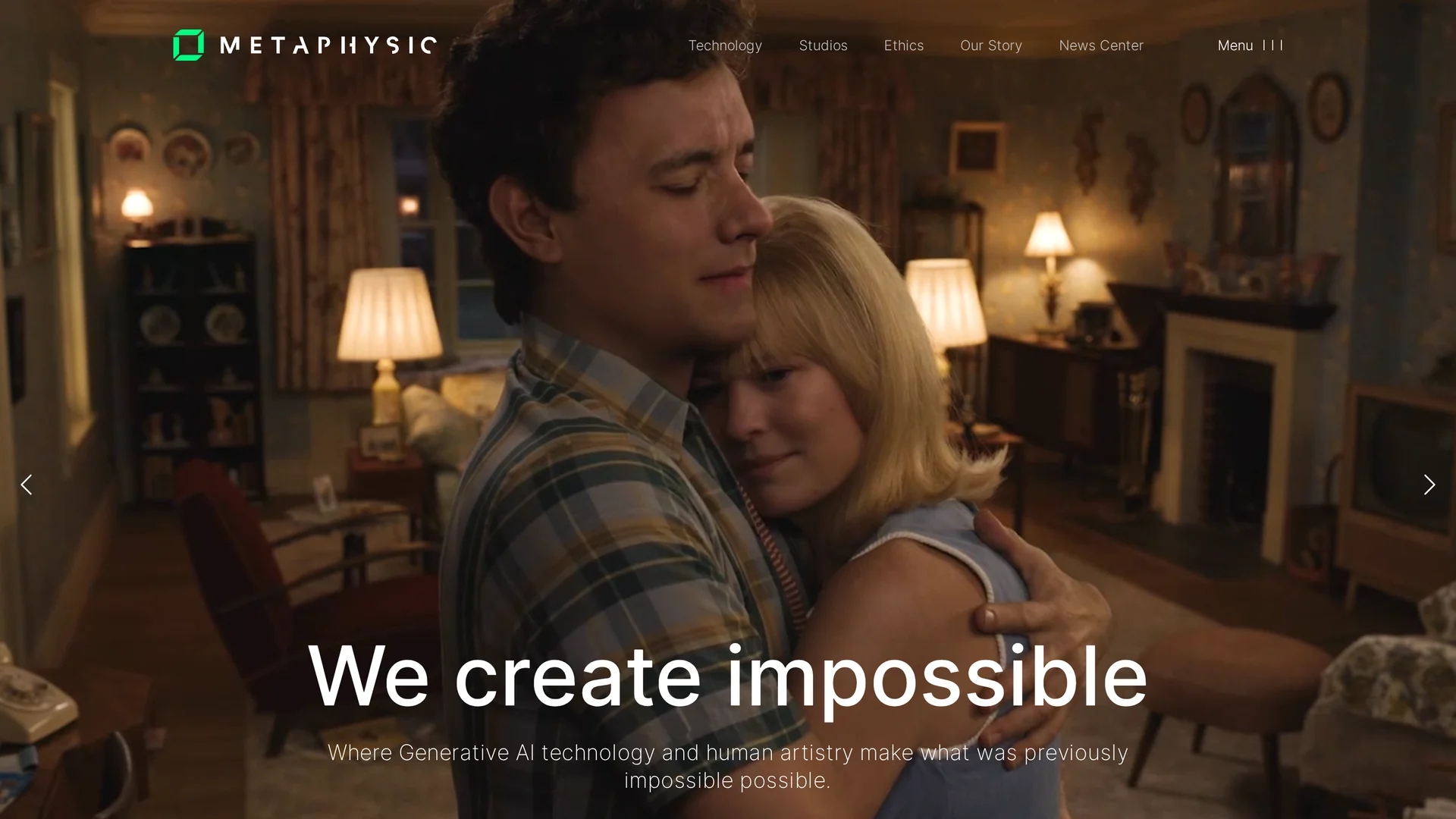 metaphysic-ai homepage