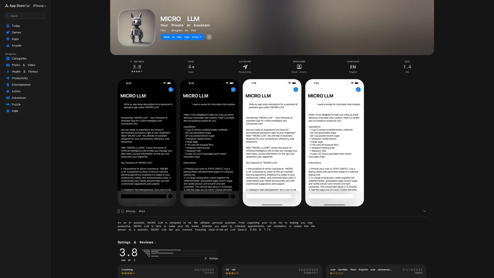 micro-llm homepage