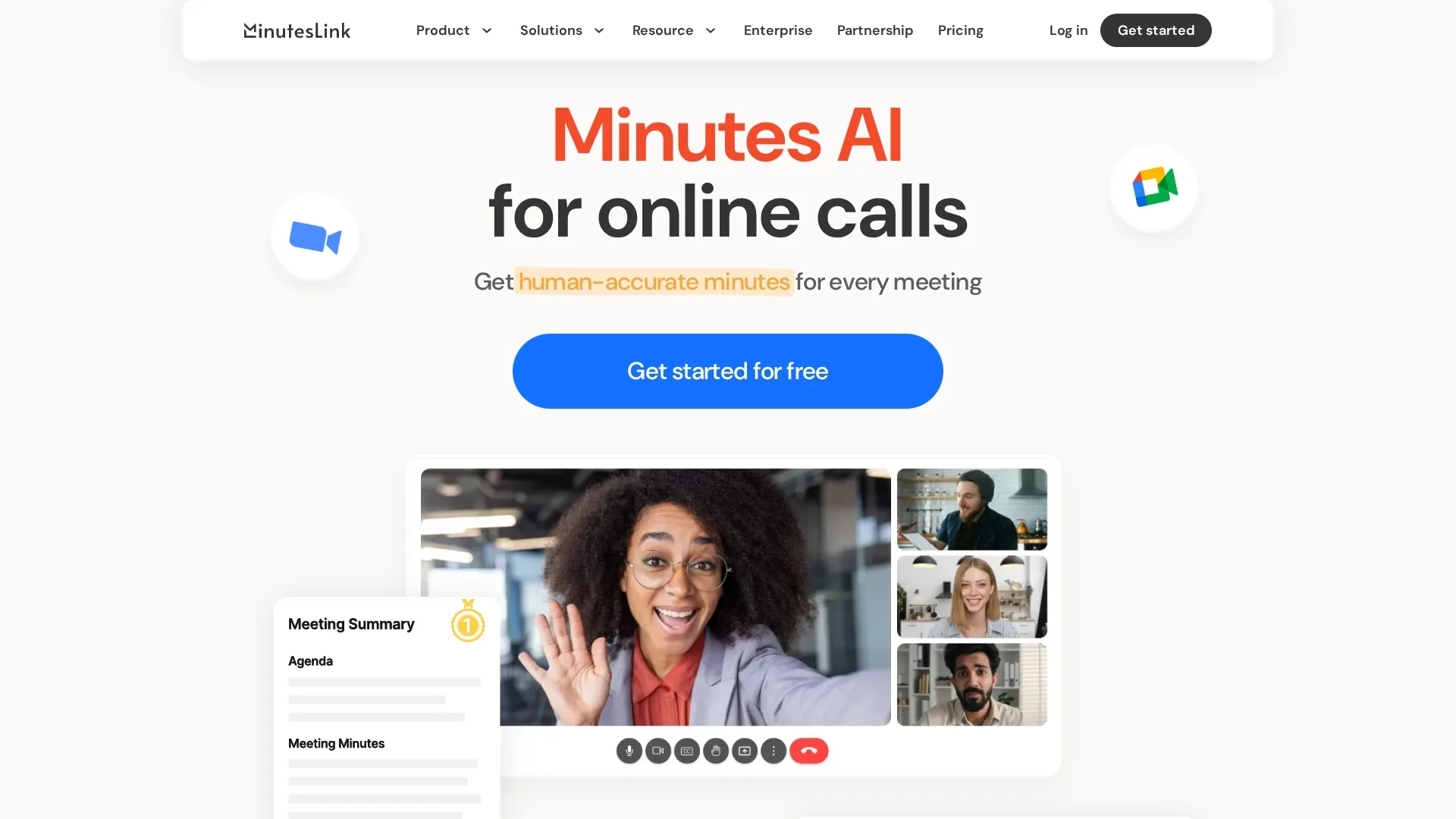 minuteslink homepage