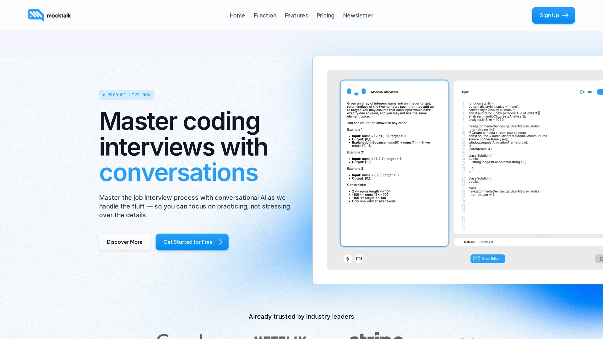 mocktalk homepage