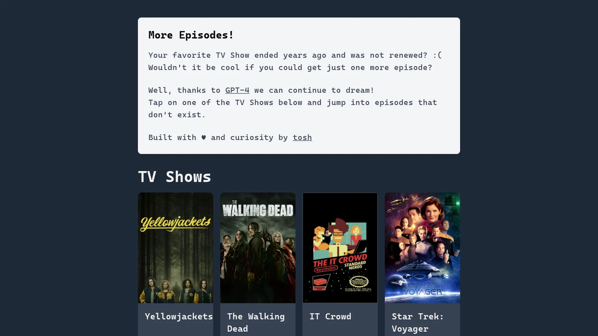 more-episodes homepage