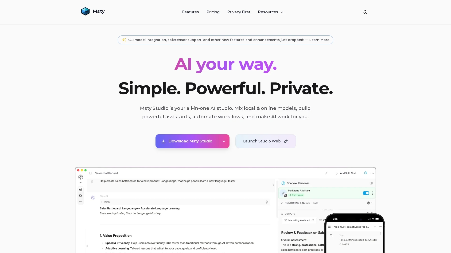 msty-app homepage