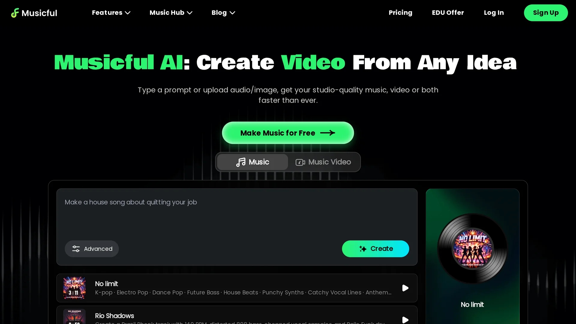 musicful homepage