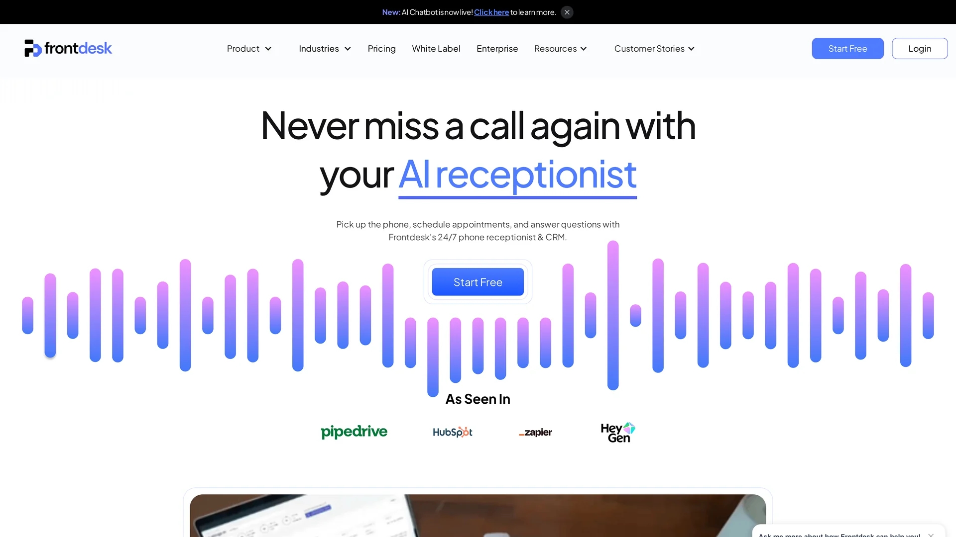 myaifrontdesk-com homepage