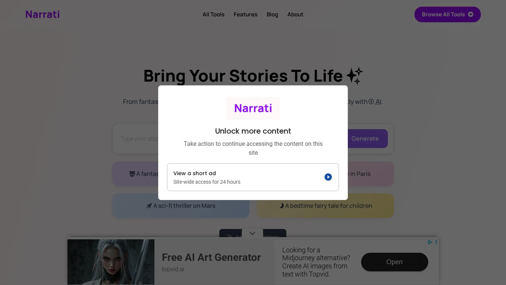 narrati-io homepage