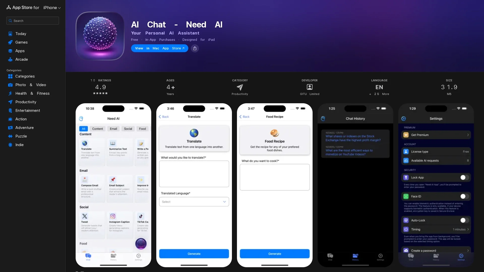 need-ai-ask-chat-with-ai homepage