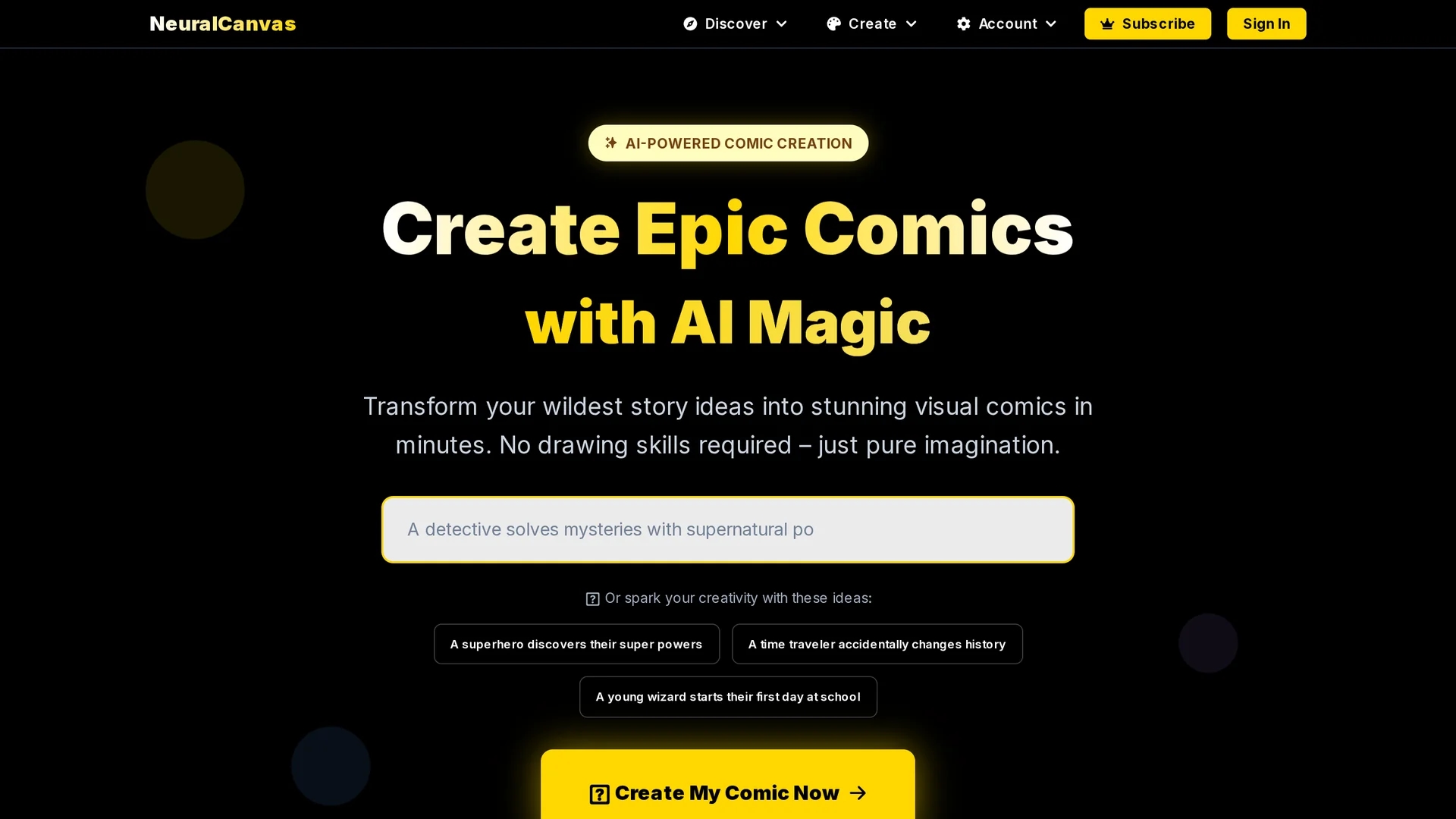 neural-canvas homepage