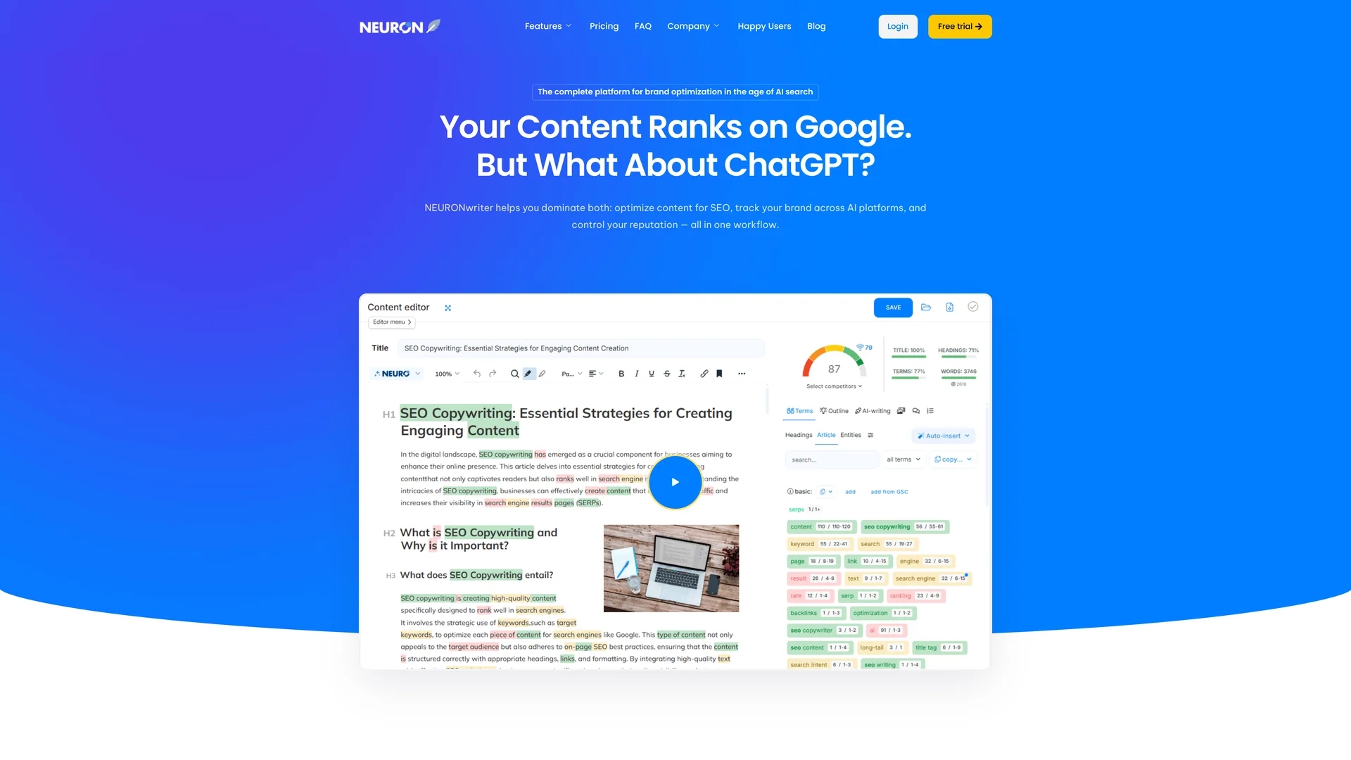 neuronwriter homepage