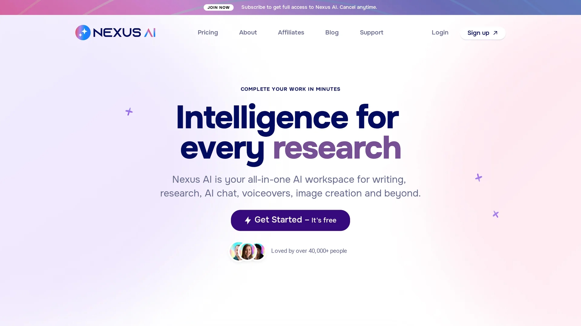 nexus-ai homepage