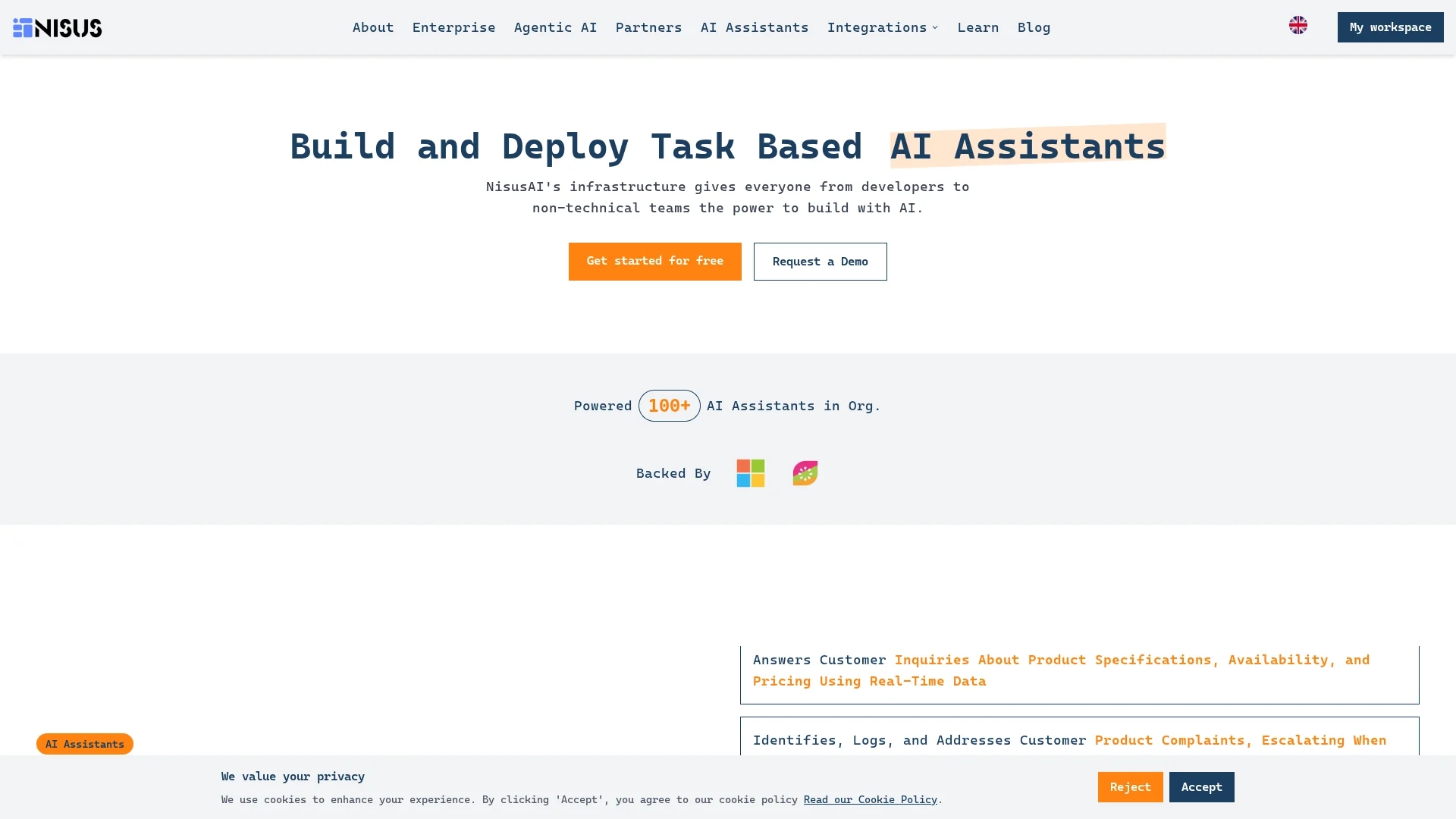 nisus-ai homepage