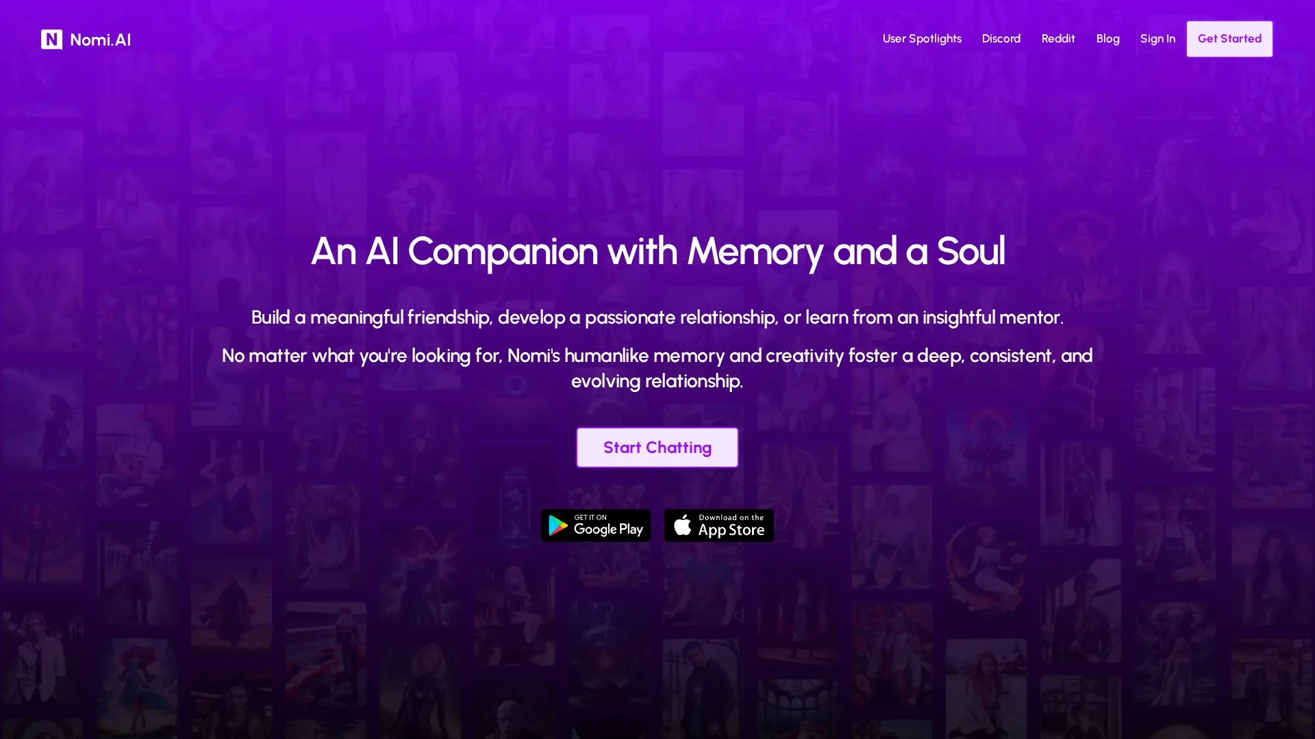 nomi-ai homepage