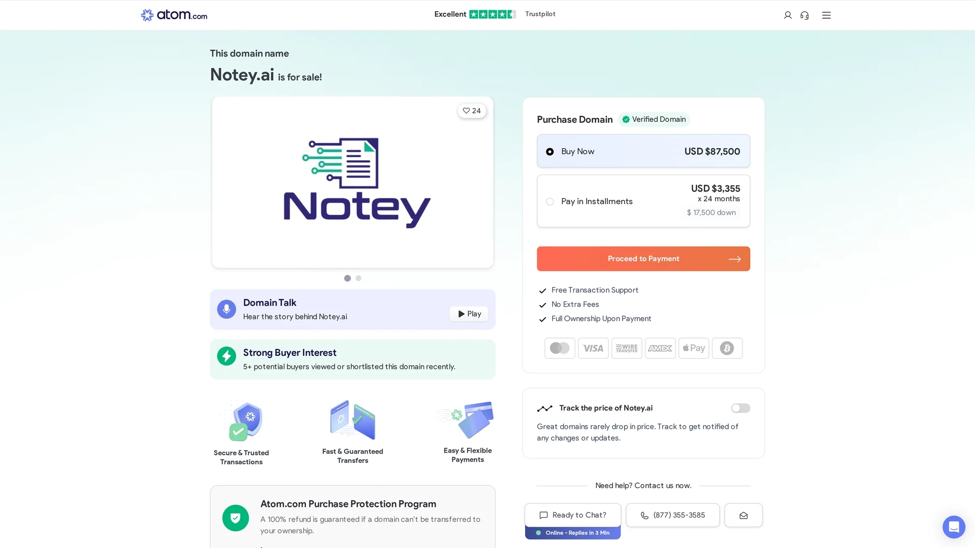 notey-ai homepage