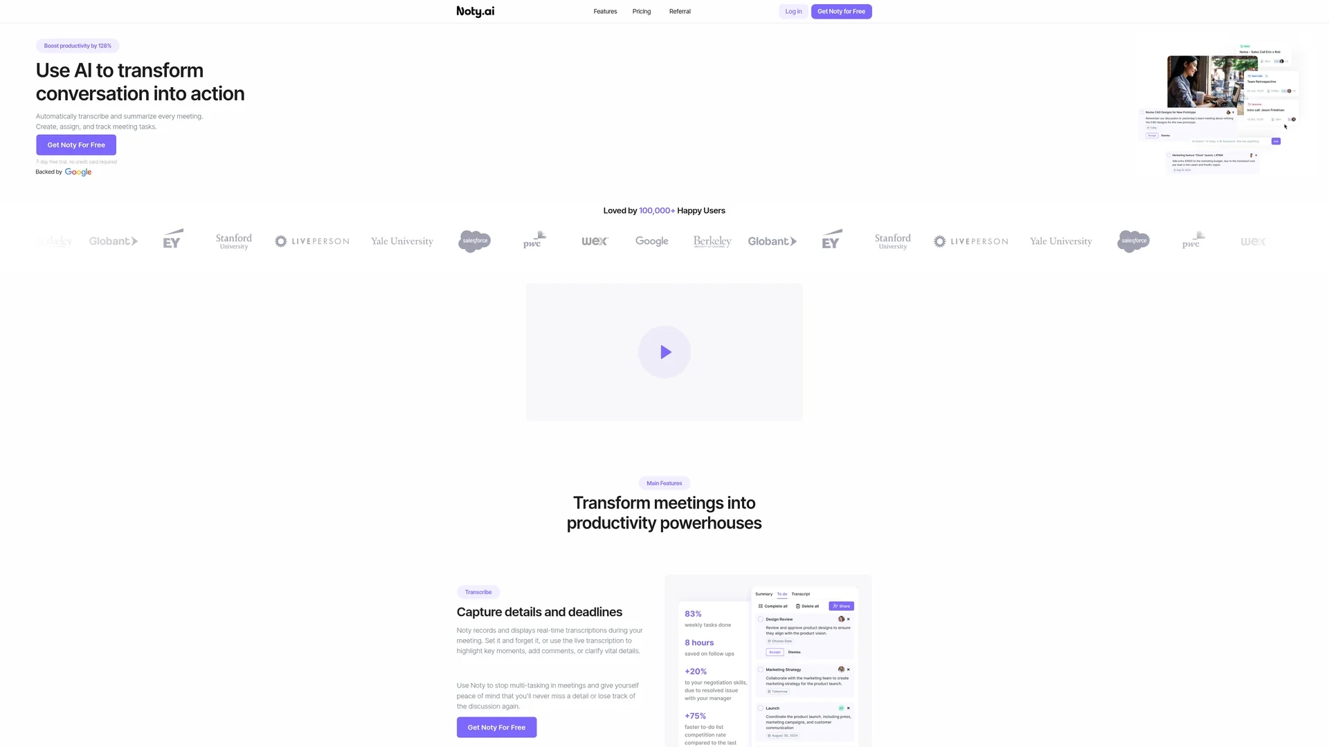 noty-ai homepage