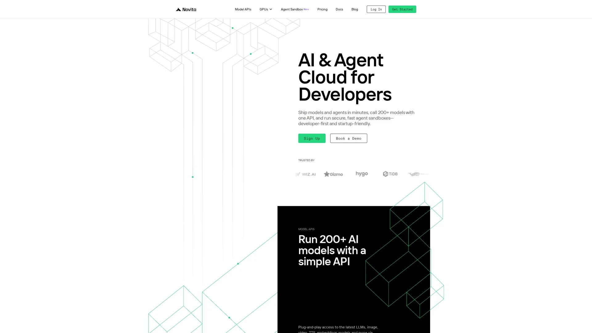 novita-ai homepage