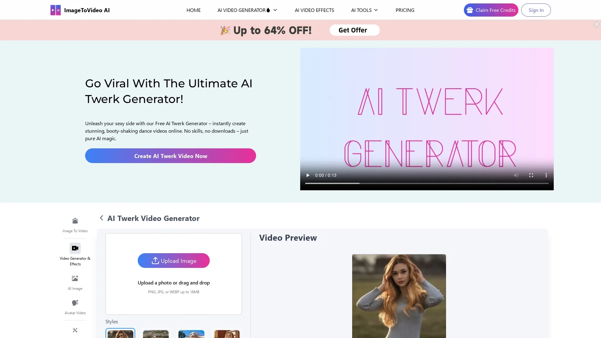 nsfw-ai-twerk-generator homepage
