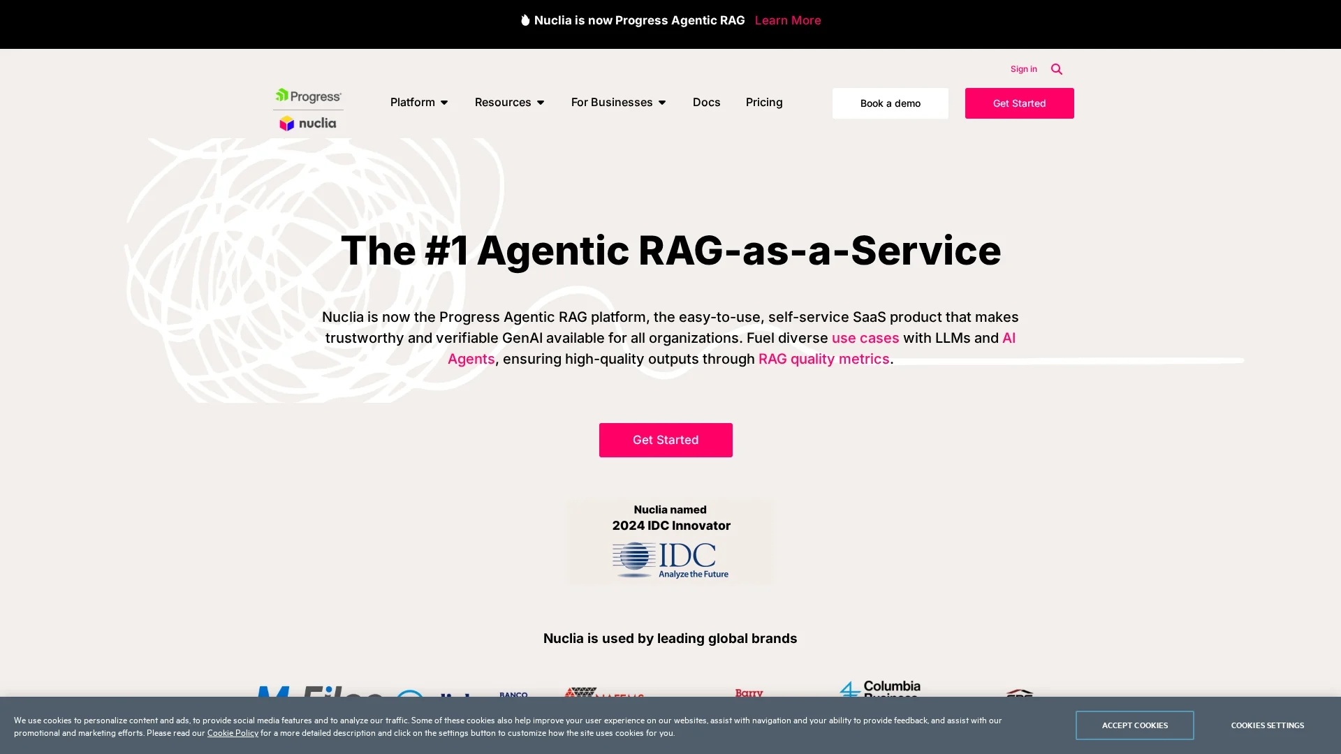 nuclia homepage