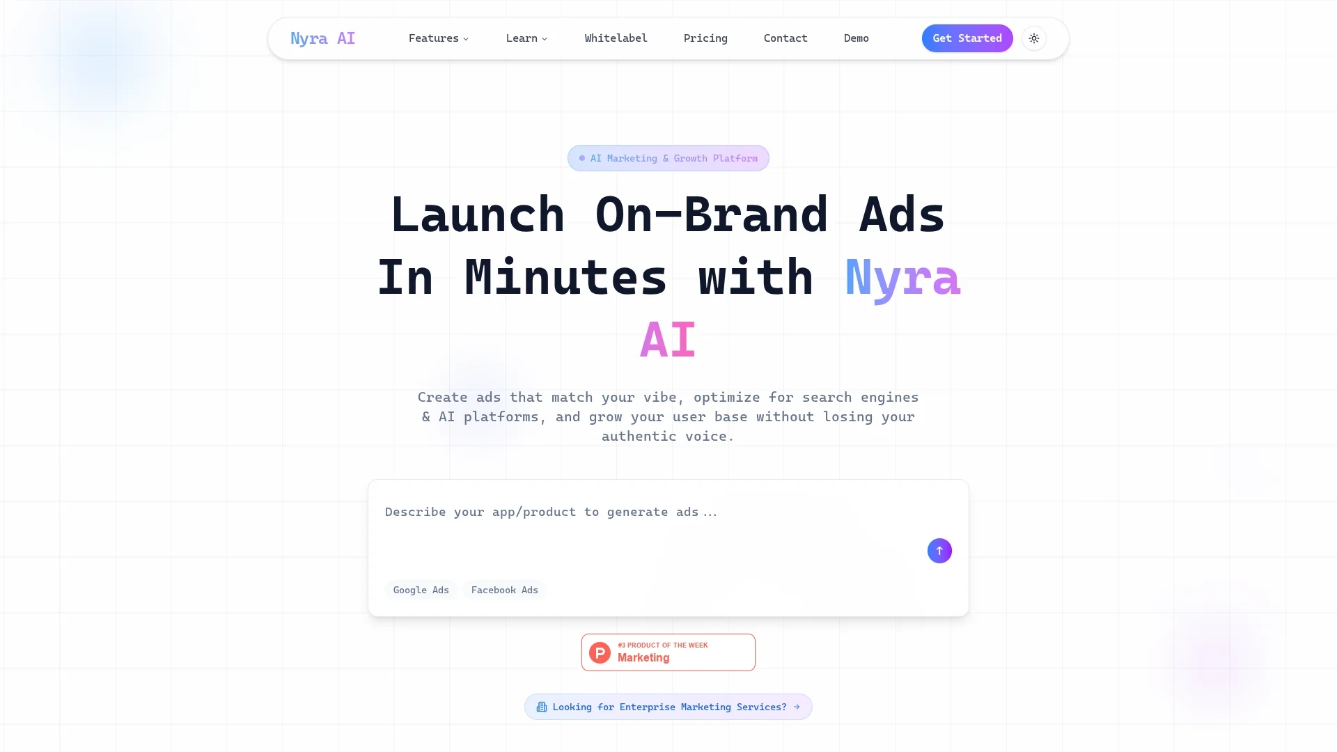 nyra-ai homepage