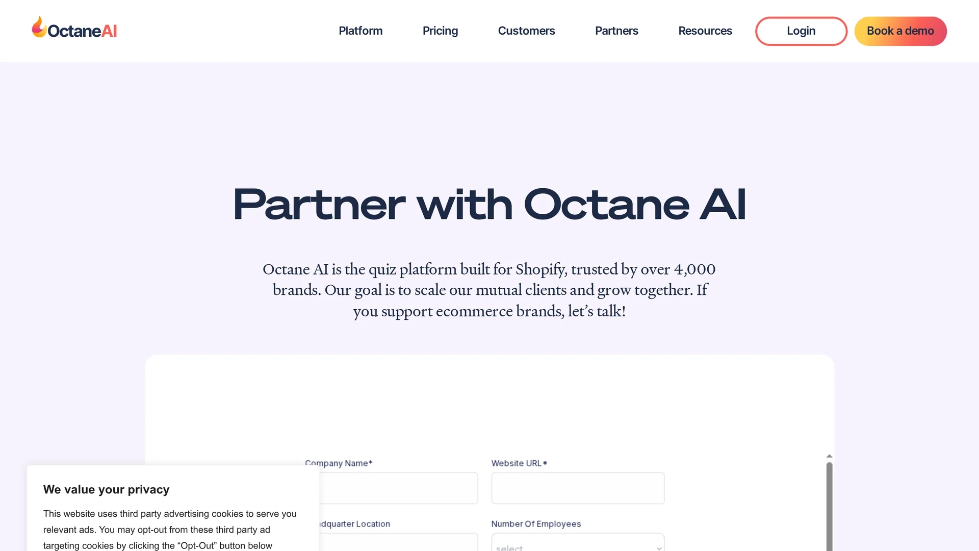 octane-ai homepage