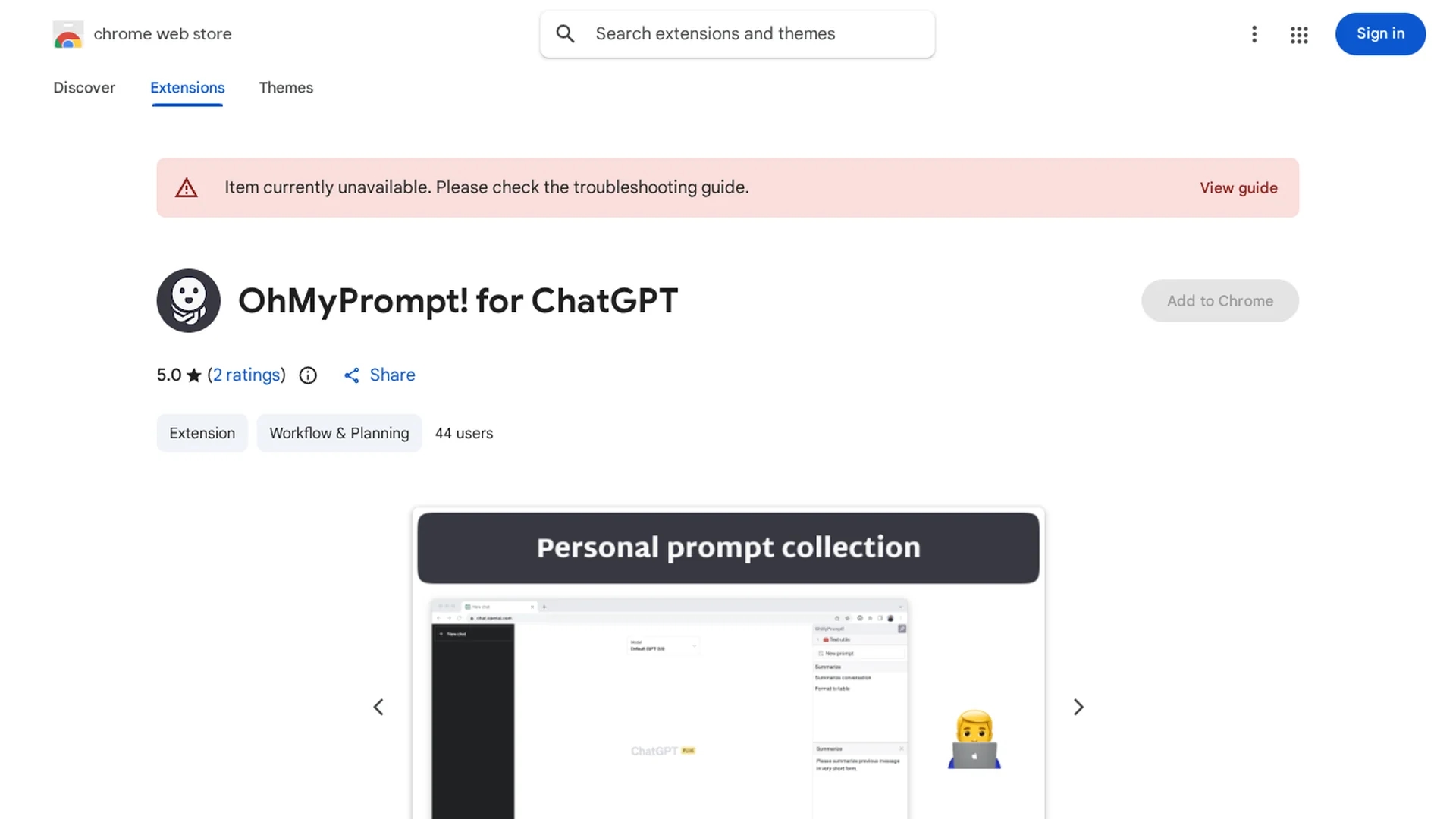 ohmyprompt-for-chatgpt homepage